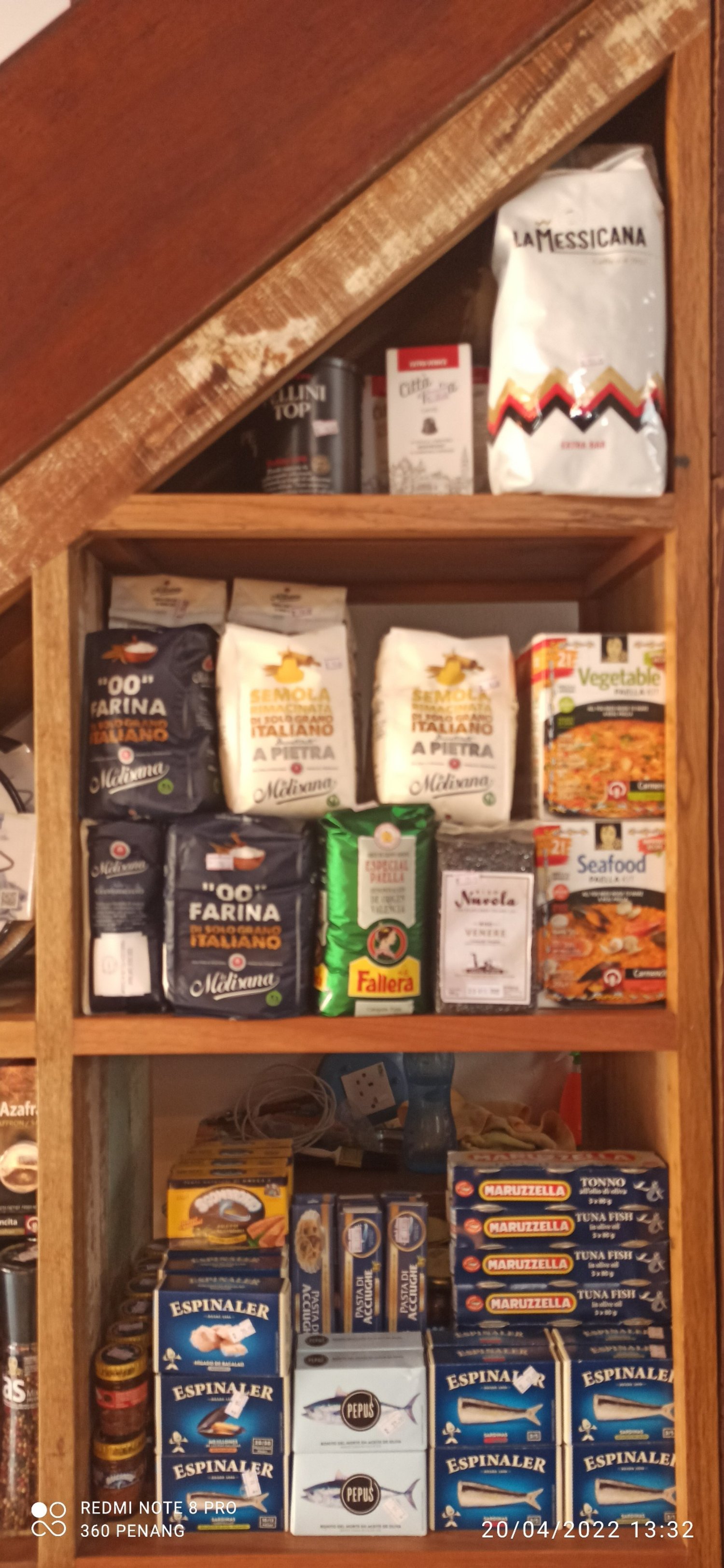A selection of Italian pastas and groceries