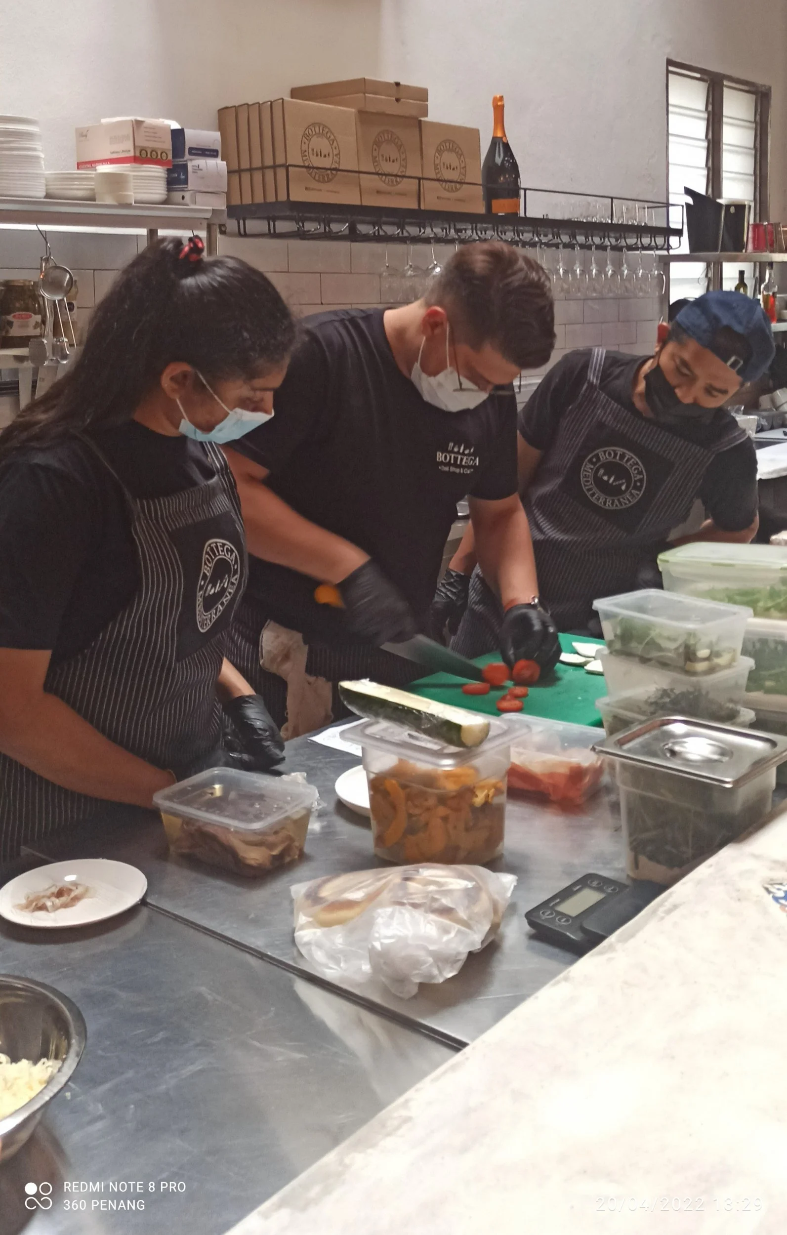 Kitchen prep crew