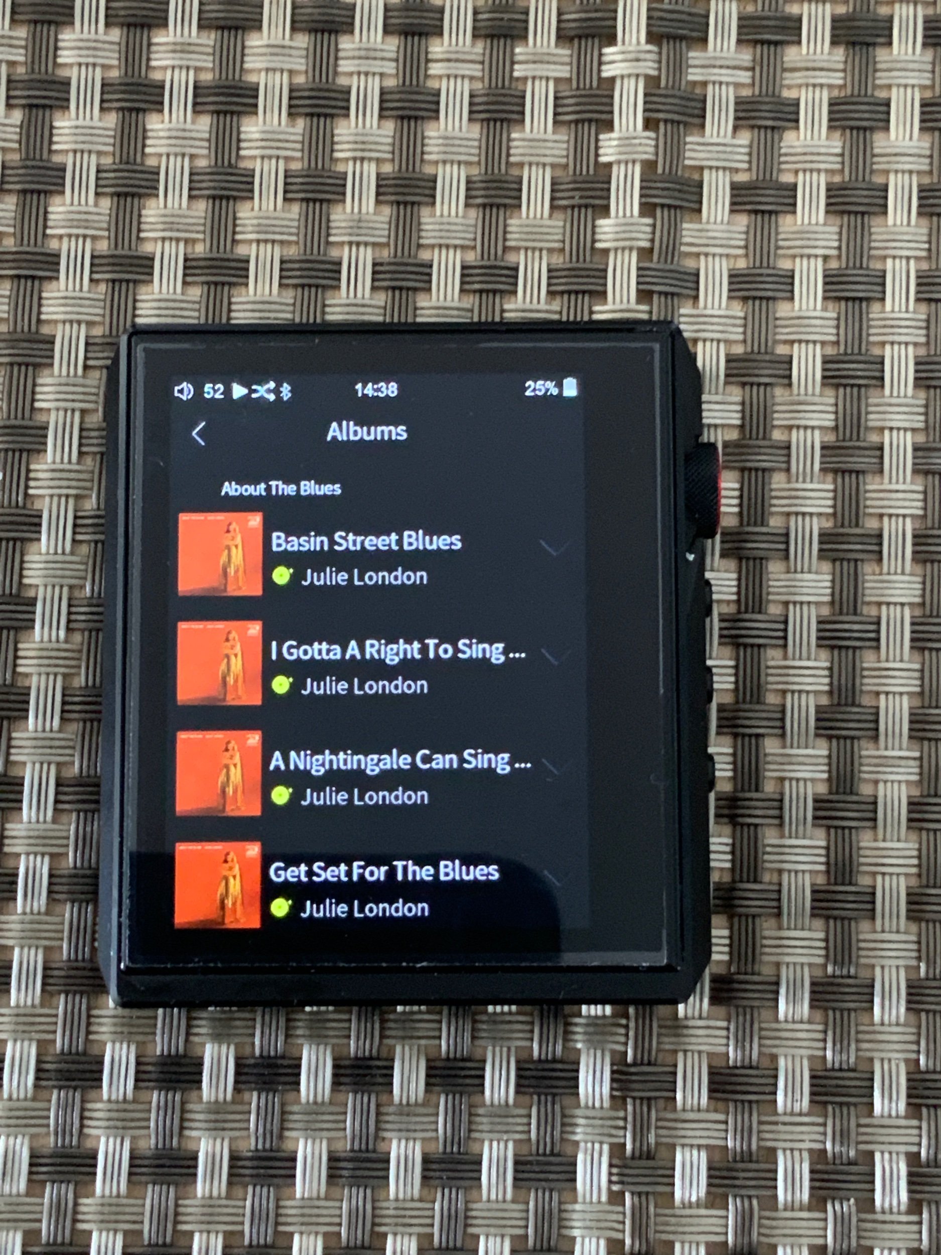 Screen showing album view