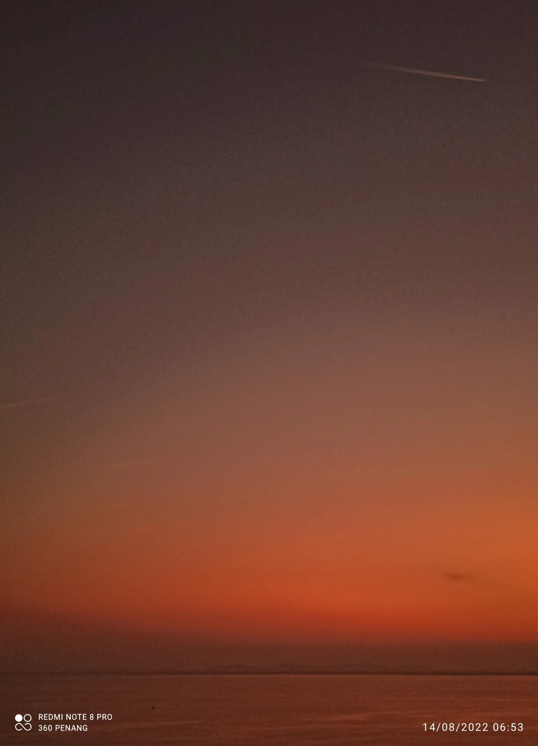Bullet the dawn sky