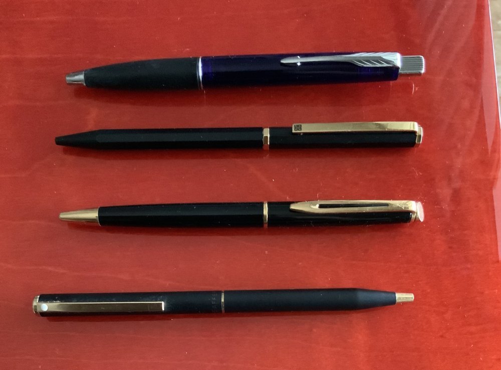 Waterman, Givenchy, Sheaffer Ball Point Pens