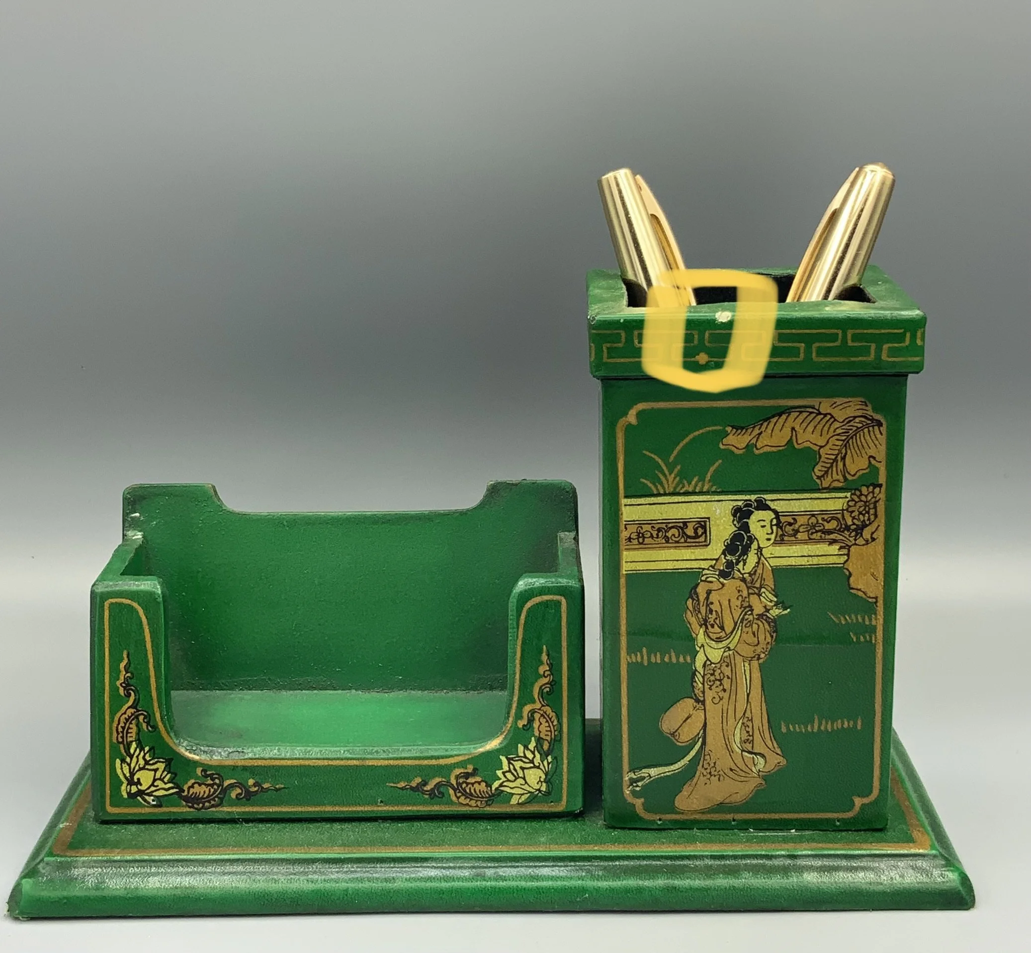 Chinoserie Pen Box w Card Holder