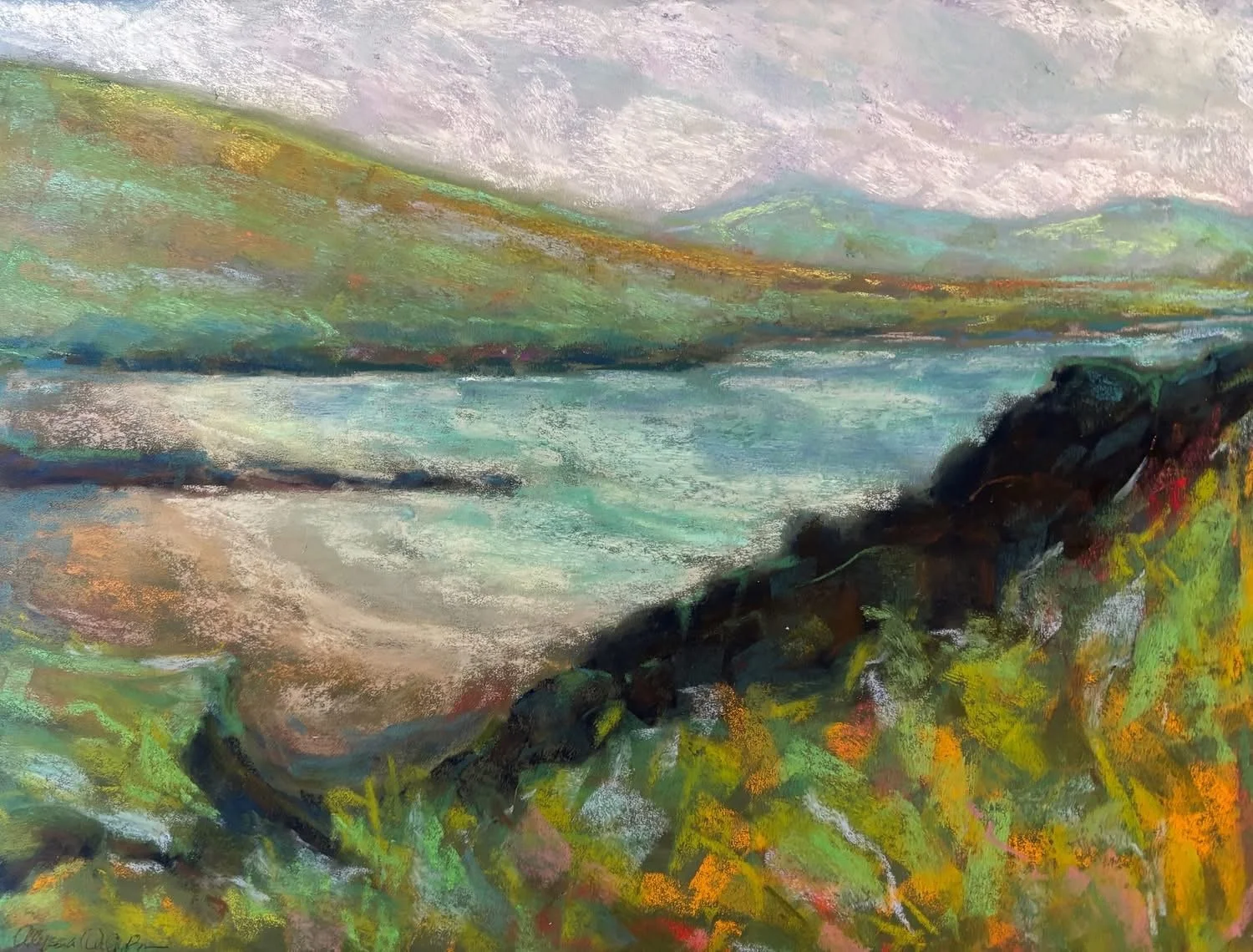 St Finian's Bay, Kerry Ireland - 16x20" - pastel