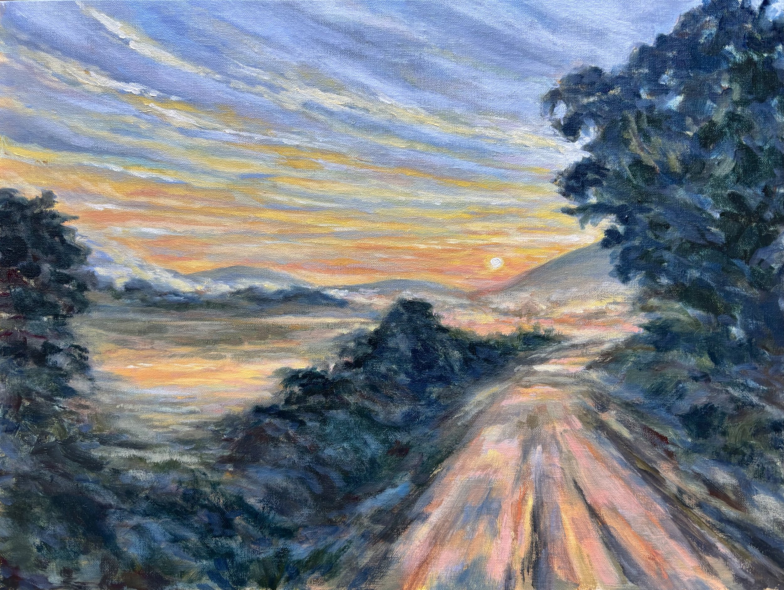 Hazy Summer Evening - 11x14" - oil on canvas