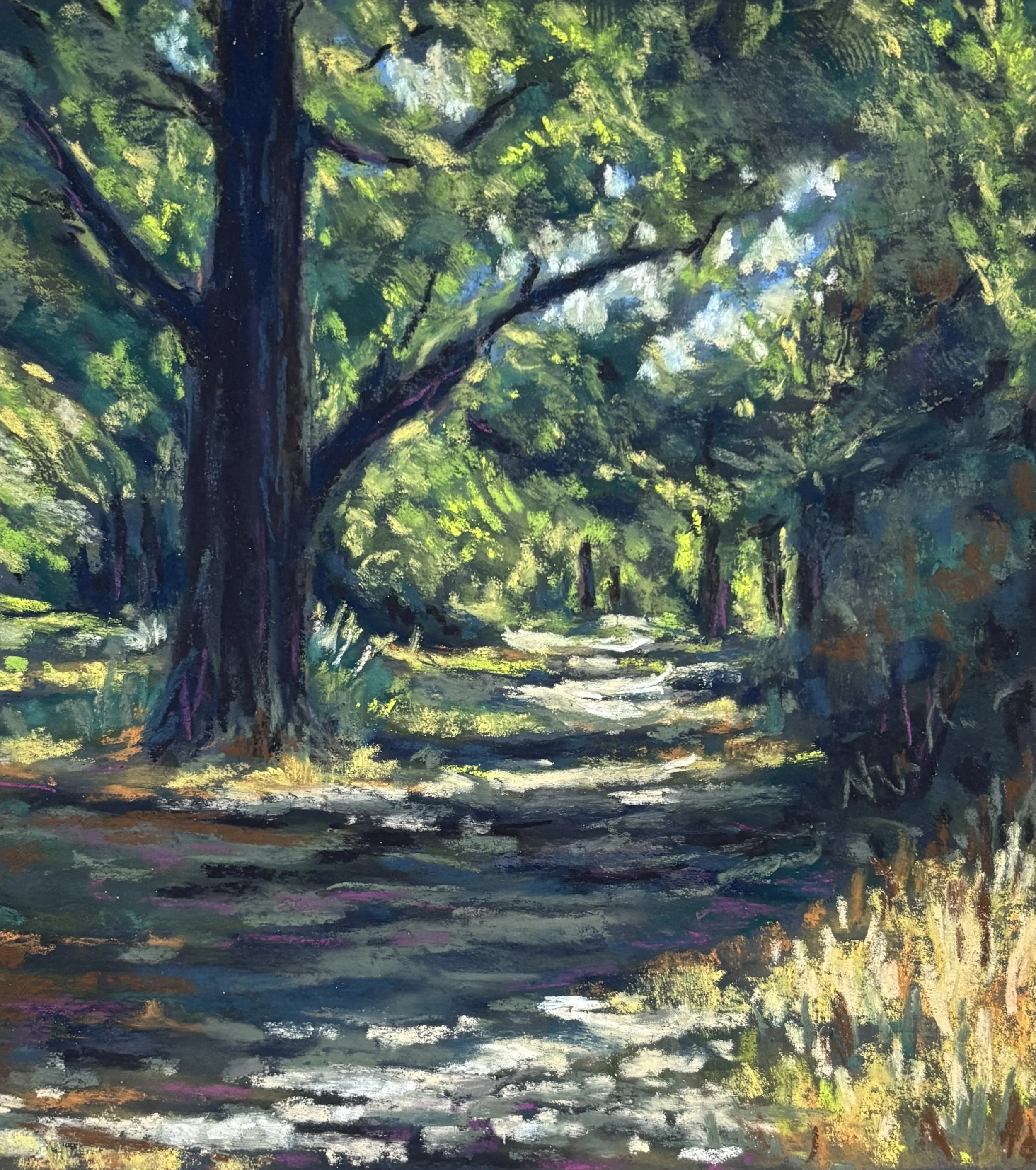 Cool Shadows - pastel - 9"x10"