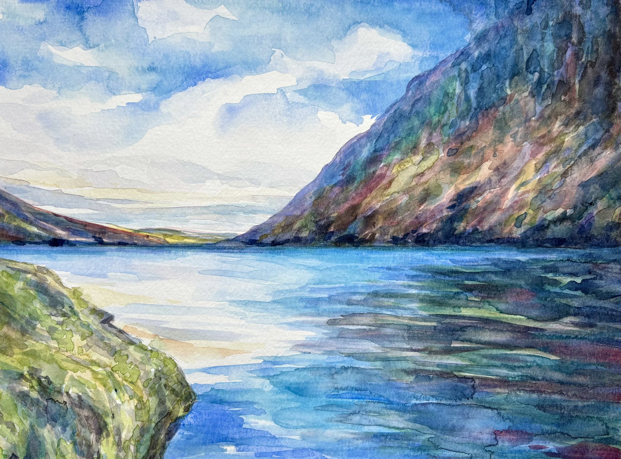 Willoughby View, Vermont - 9x12" - watercolor