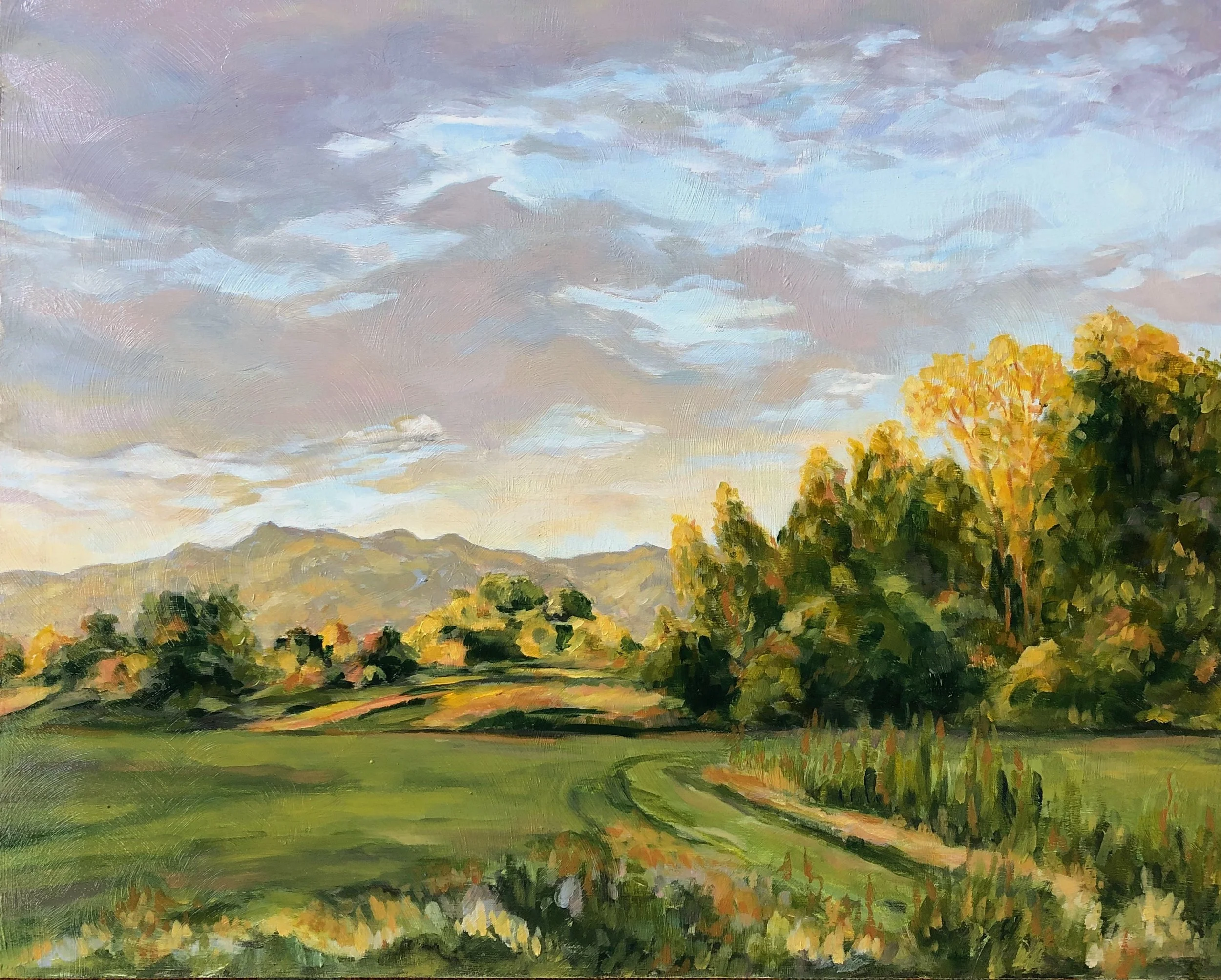 Oil Painting - Golden Hour Autumn Landscapes