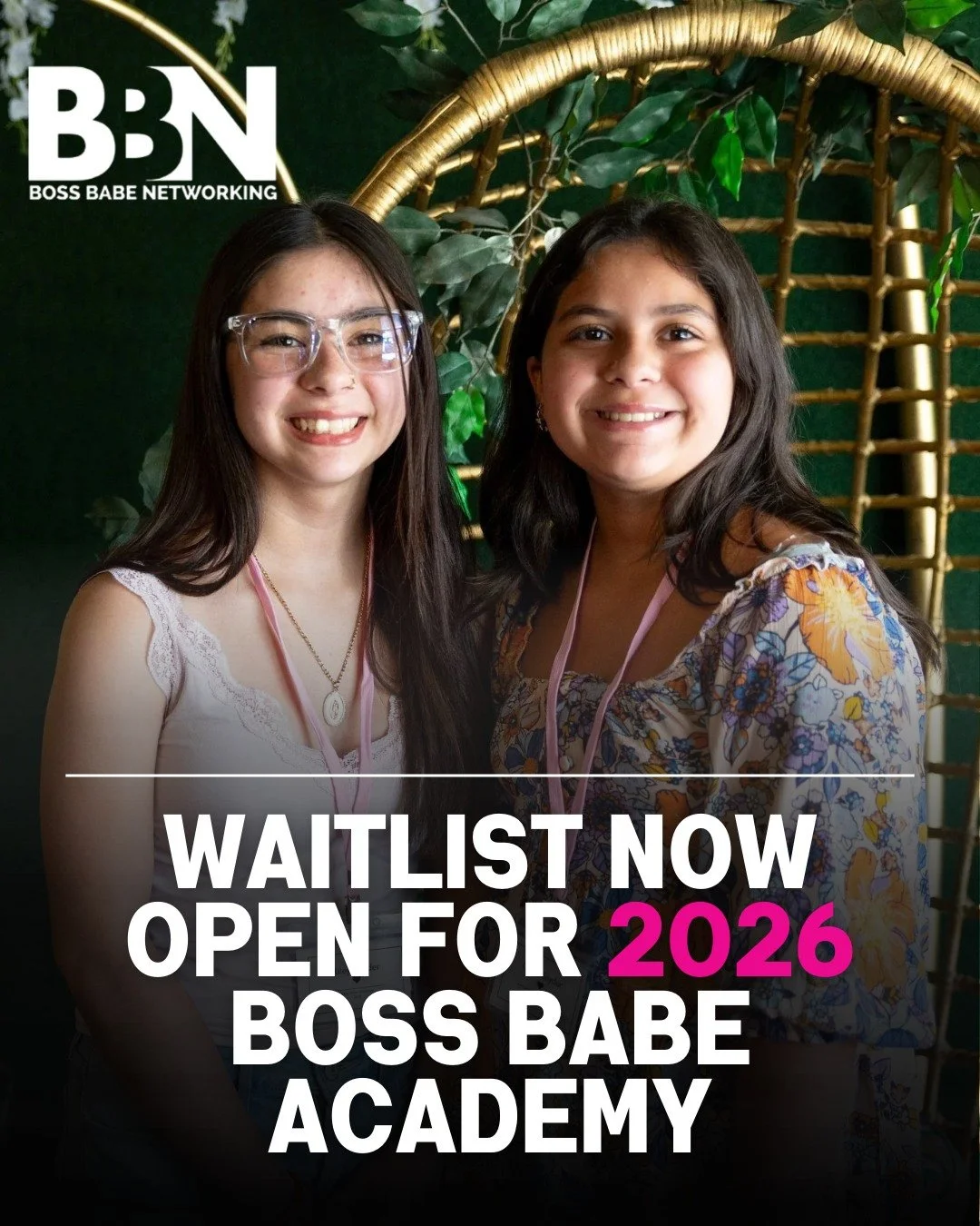 The next generation of leaders starts here.

The 2026 Boss Babe Academy waitlist is open, and we can&rsquo;t wait to welcome girls from across the country for a week of personal development, community building, and fun.

Join the waitlist to get earl
