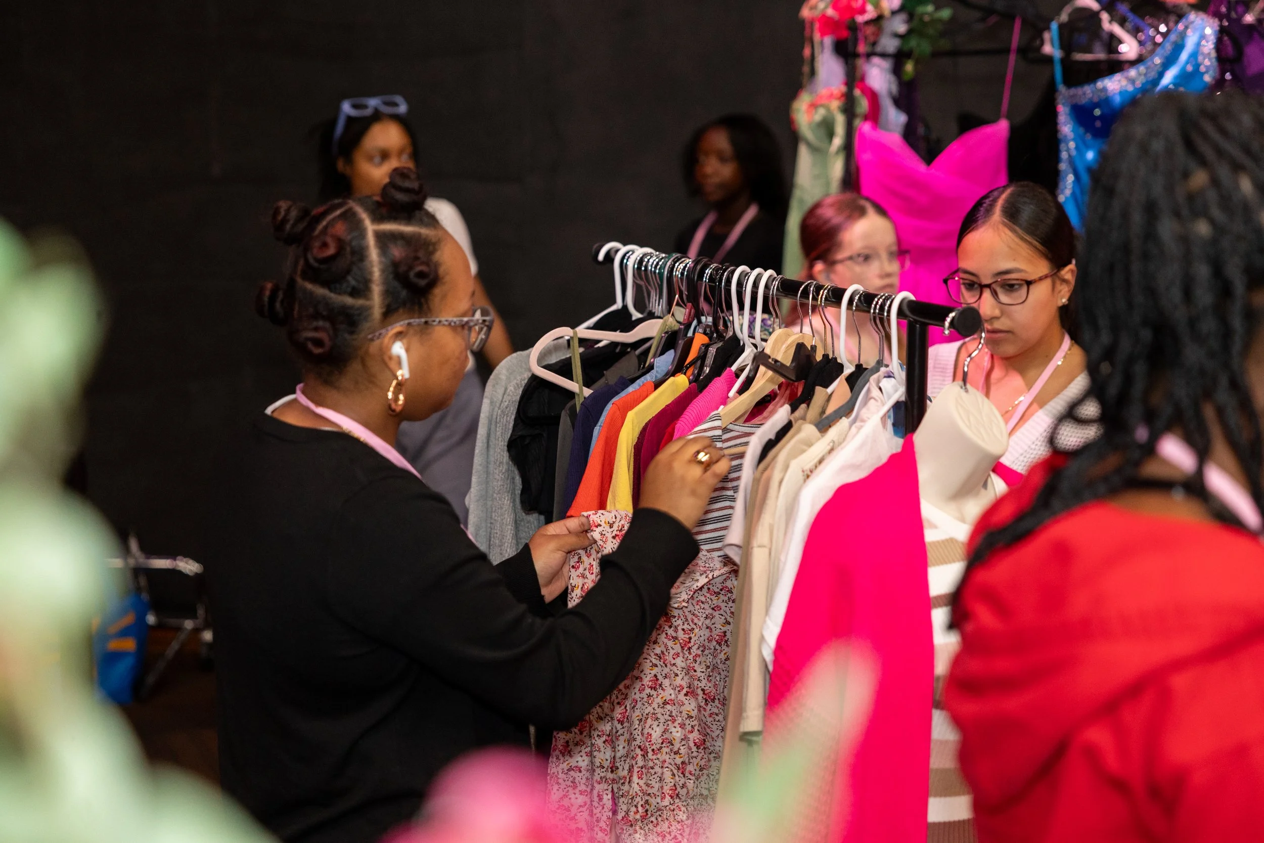 Students Shopping at Queen's Closet at Boss Babe Academy