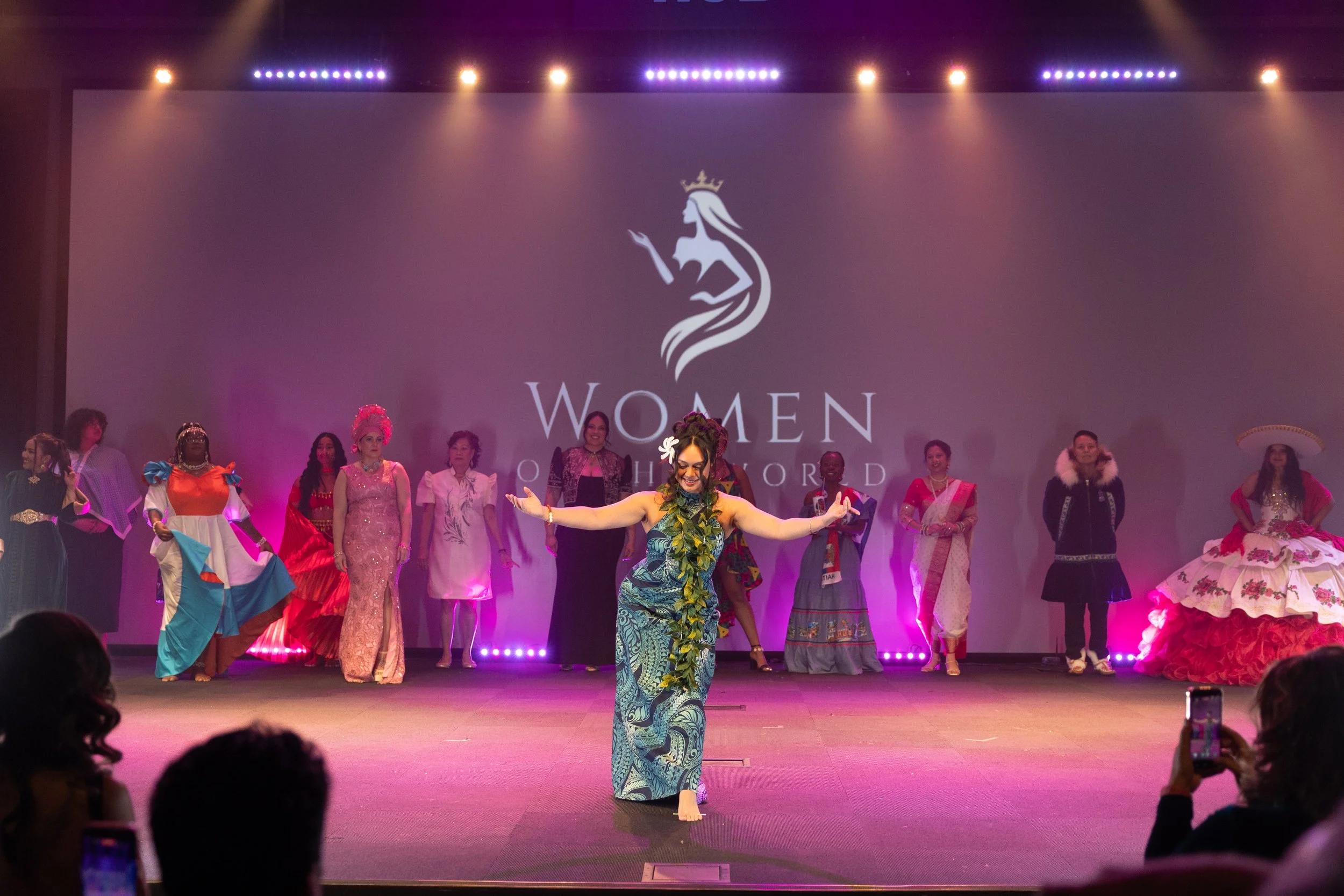 From Hawaii, Alana Godoy, Representing the Hawaiian Islands in the Women of the World Fashion Show