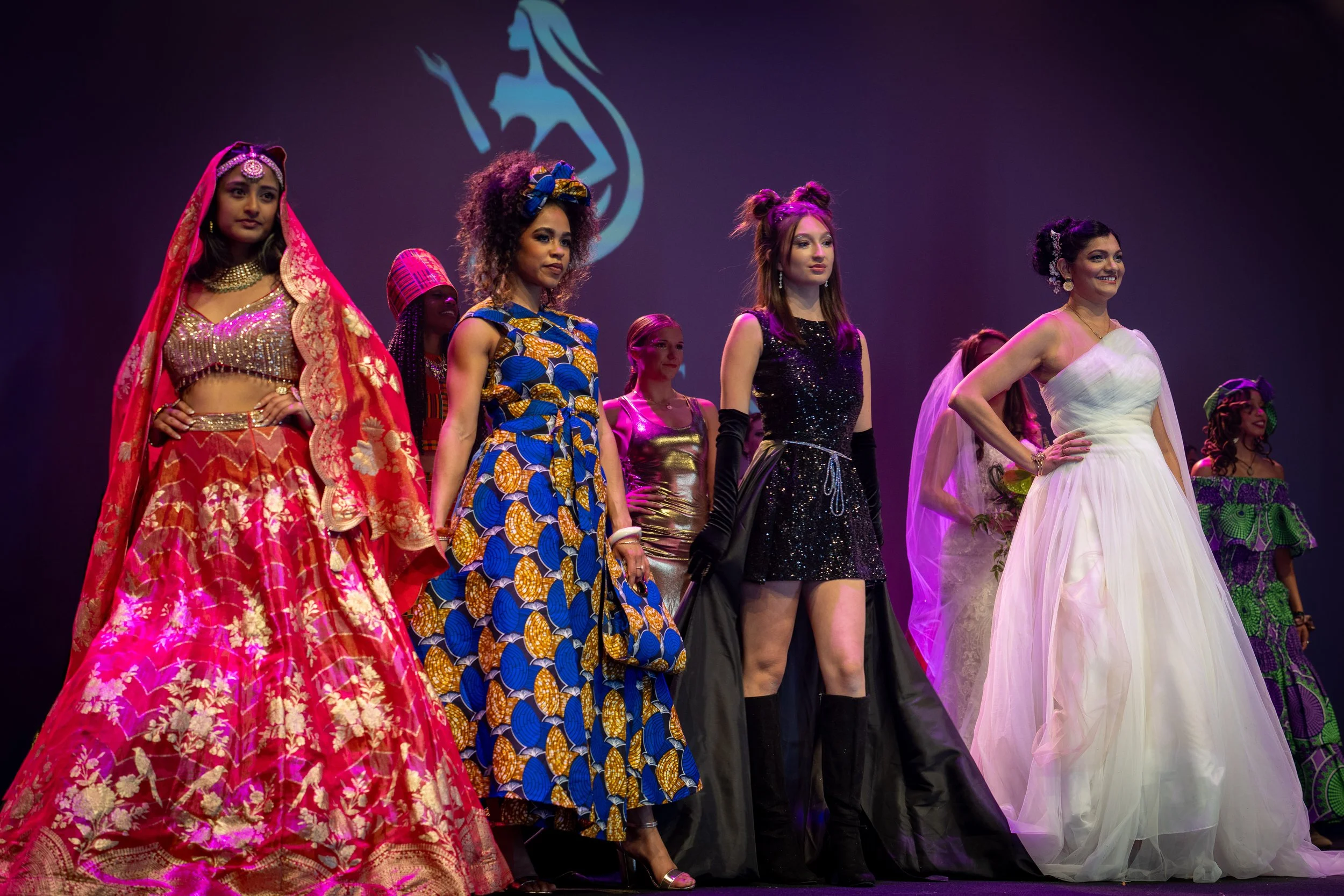Models on Stage at Women of the World Fashion Show