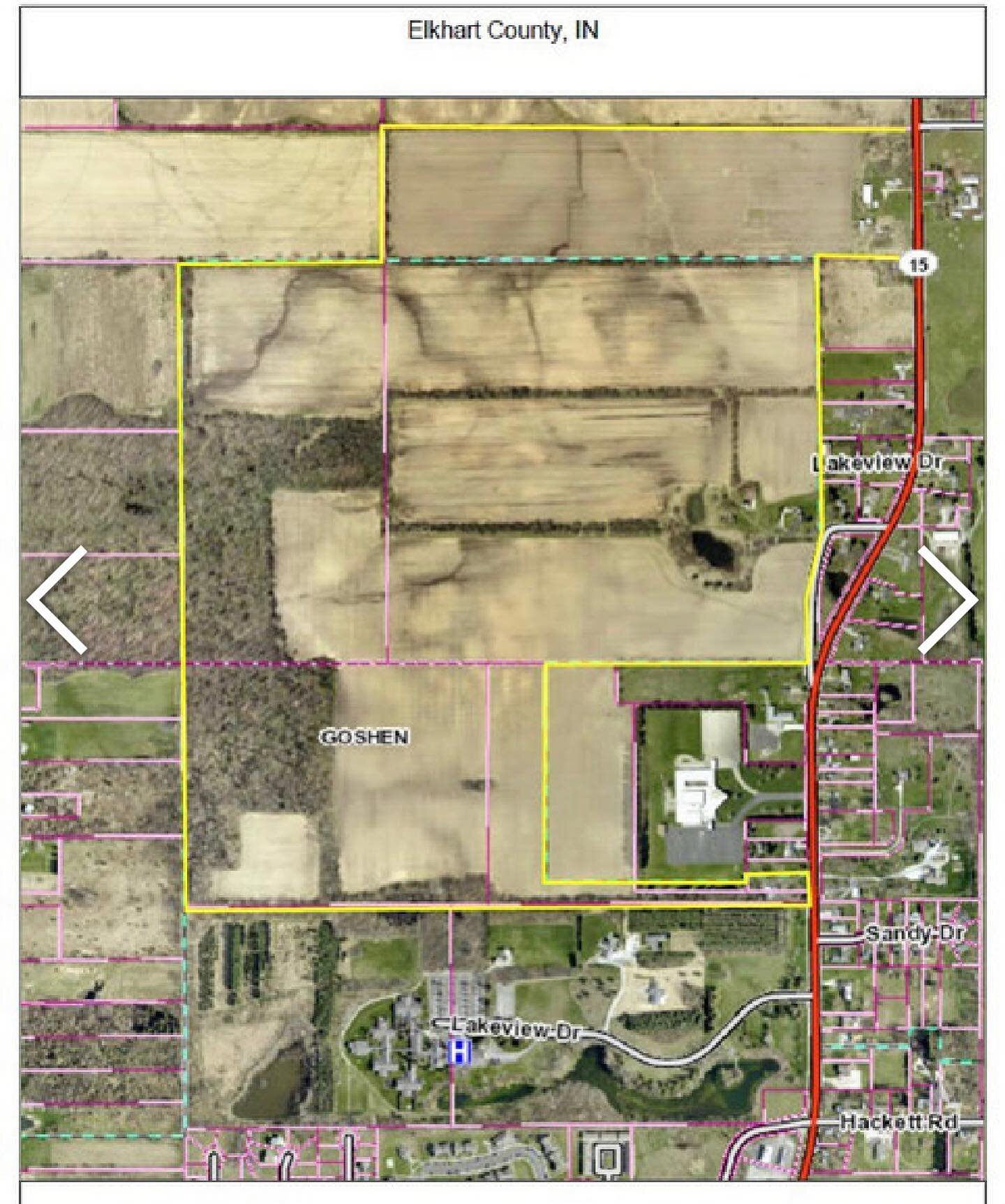 60867 SR 15, Goshen, IN
229 Acres of Industrial Land Offered at $7,328,000 
https://www.loopnet.com/Listing/60867-SR-15-Goshen-IN/12925872/
Call Brad Hooley, Bartel &amp; Company, 574-596-9890, bradhooley@gmail.com or Craig Blough, Bartel &amp; Compa