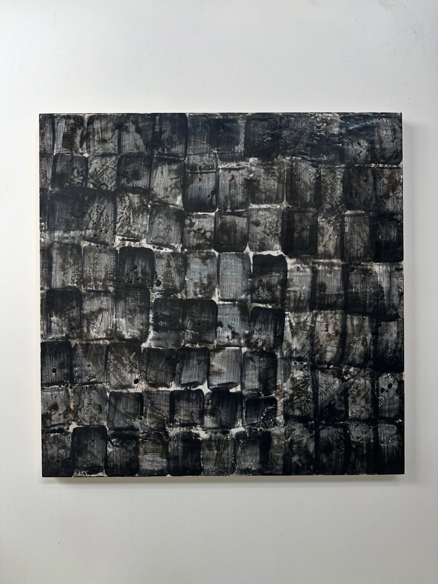 It's a rare privilege to witness the emotion experienced by collectors when they bring art into their homes. This painting, which comes from a deep well in me, now lives at the end of a windy, oak studded road in a home with beautiful feelings. This 