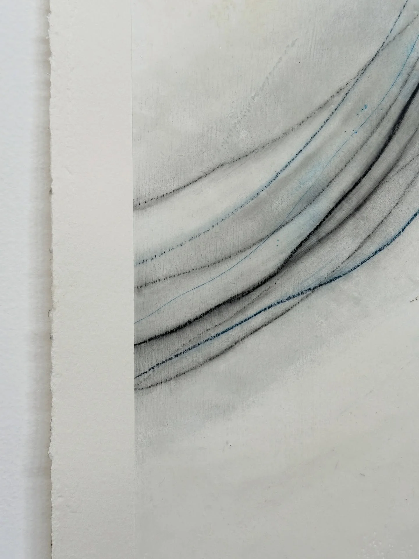 Working on paper is like building a blanket fort now- it's a little awkward, but it sends me back to a place of deep familiarity. It's most common to use layers of wax on wood because the surface is strong and holds the material, but working on paper