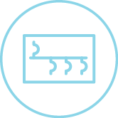 Icon of a bathtub with water jets, indicating a whirlpool or Jacuzzi tub.