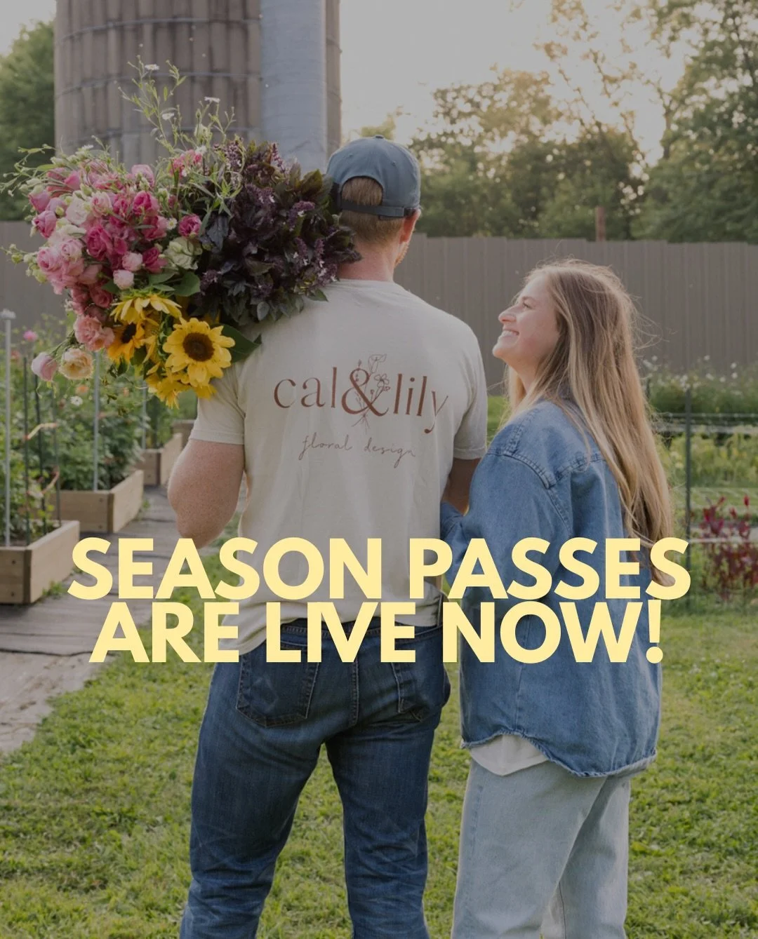 SEASON PASSES ARE LIVE 🌸 ONLY 30 AVAILABLE!

Your summer in the flowers starts now 💐

Spend all season long at Cal &amp; Lily Flower Farm with unlimited U-Pick access from July&ndash;September&mdash;no reservations, no stress, just picking flowers 