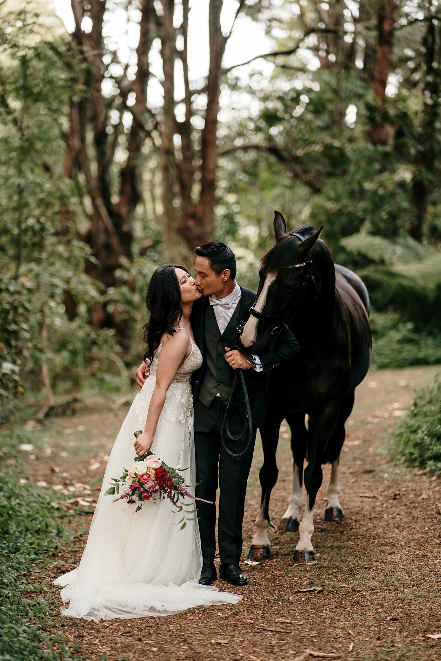Auckland Wedding Photography &amp; Videography | Luxury Wedding Venue | Forest Wedding | South Auckland Wedding Venue | DIY Wedding | Hedges Estate Wedding | Horse Wedding