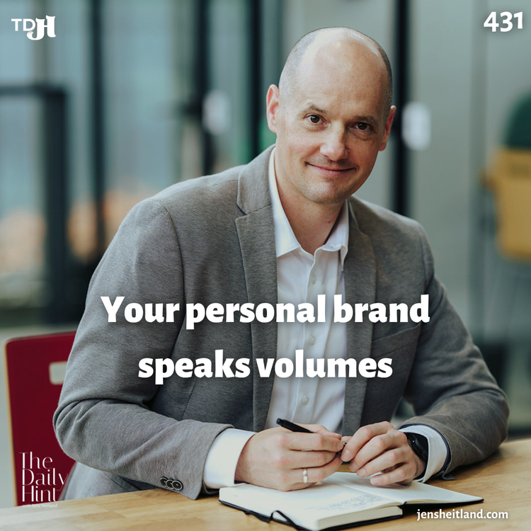 431 - Your personal brand speaks volumes — Jens Heitland