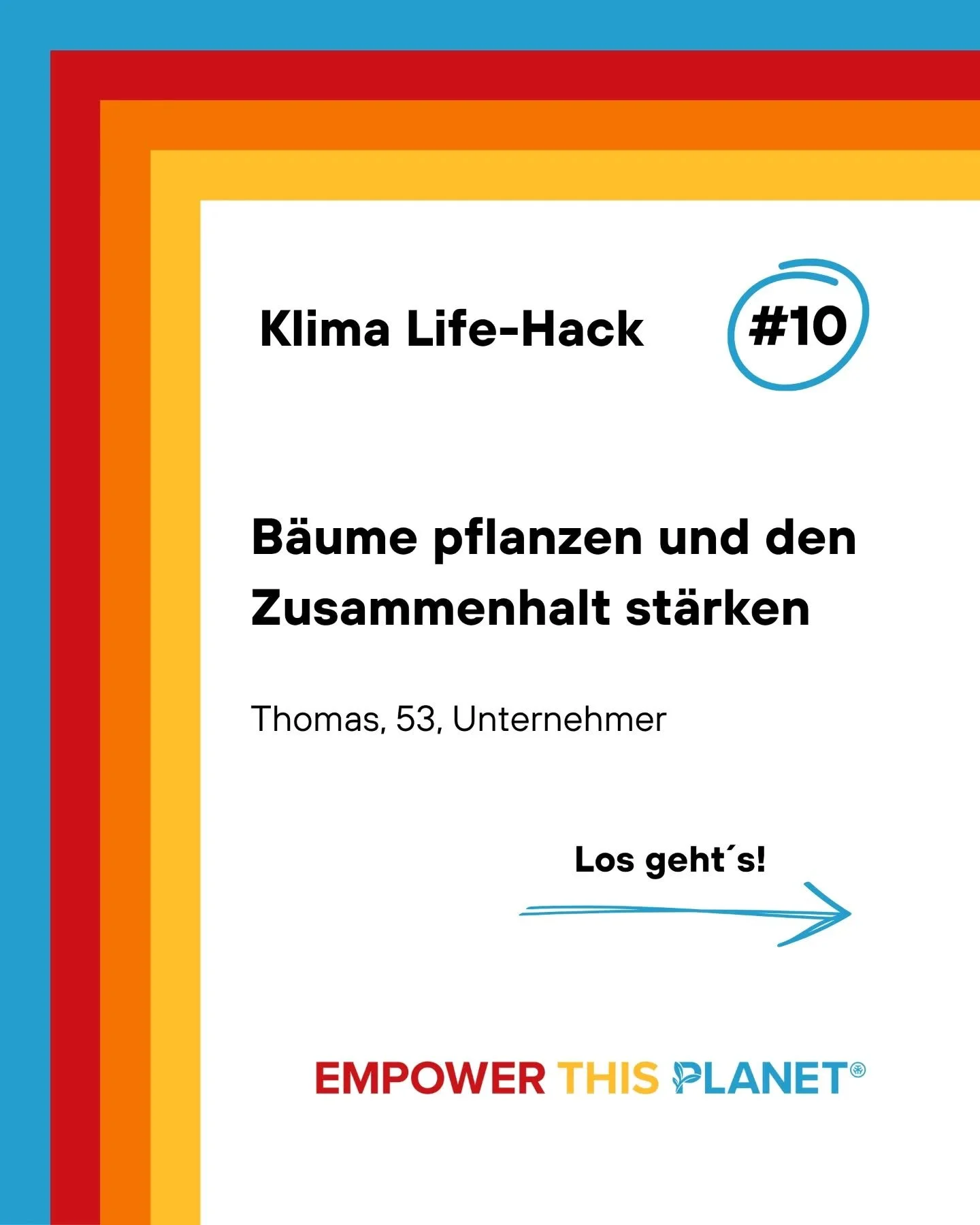 🌲 Wie kann ich an einem Tag mehr als 100 B&auml;ume pflanzen?
😀 Thomas teilt seinen Life-Hack mit uns!

Unsere zweite und neueste Auflage von &bdquo;Das kleine Buch der gro&szlig;en Taten&ldquo; ist da! 

💡 Mit 21 alltagstauglichen Klima-Life Hack