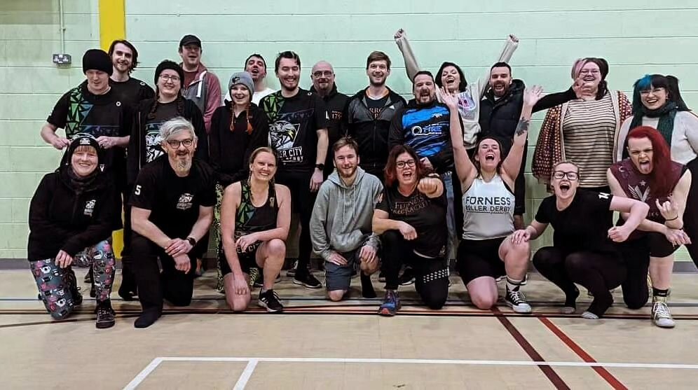 We kicked off the new year the best way we know how- a scrim with our friends at @furnessrollerderby ! Thanks for an awesome time guys, hope we're not all too bruised!🤎🧡💛