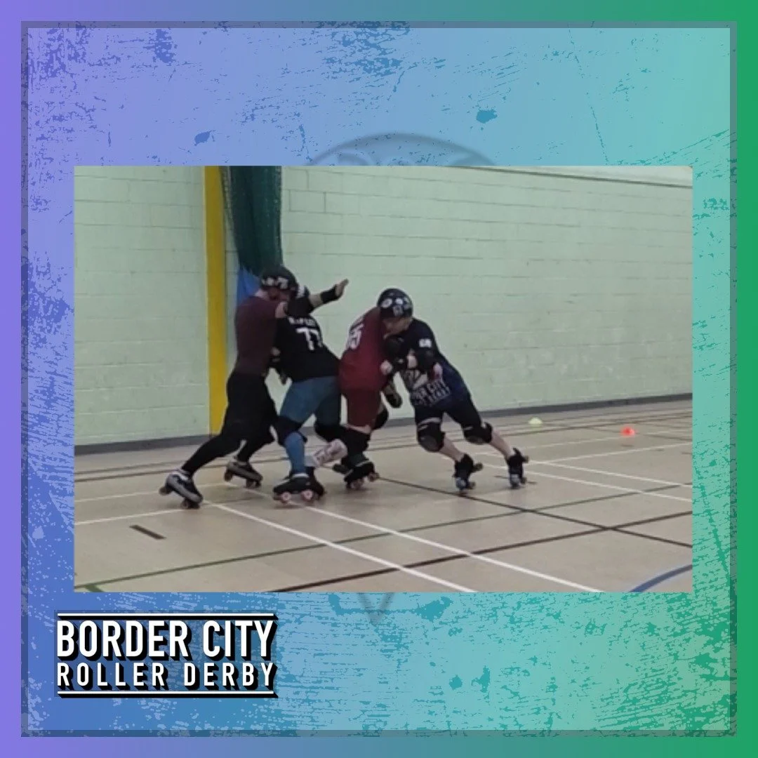 Border City Roller Derby put in the WORK this week with two awesome training sessions! Drills were sharp, hits were solid, and the teamwork was next level. 
We&rsquo;re building strength, speed, and serious derby vibes every time we hit the track. Le