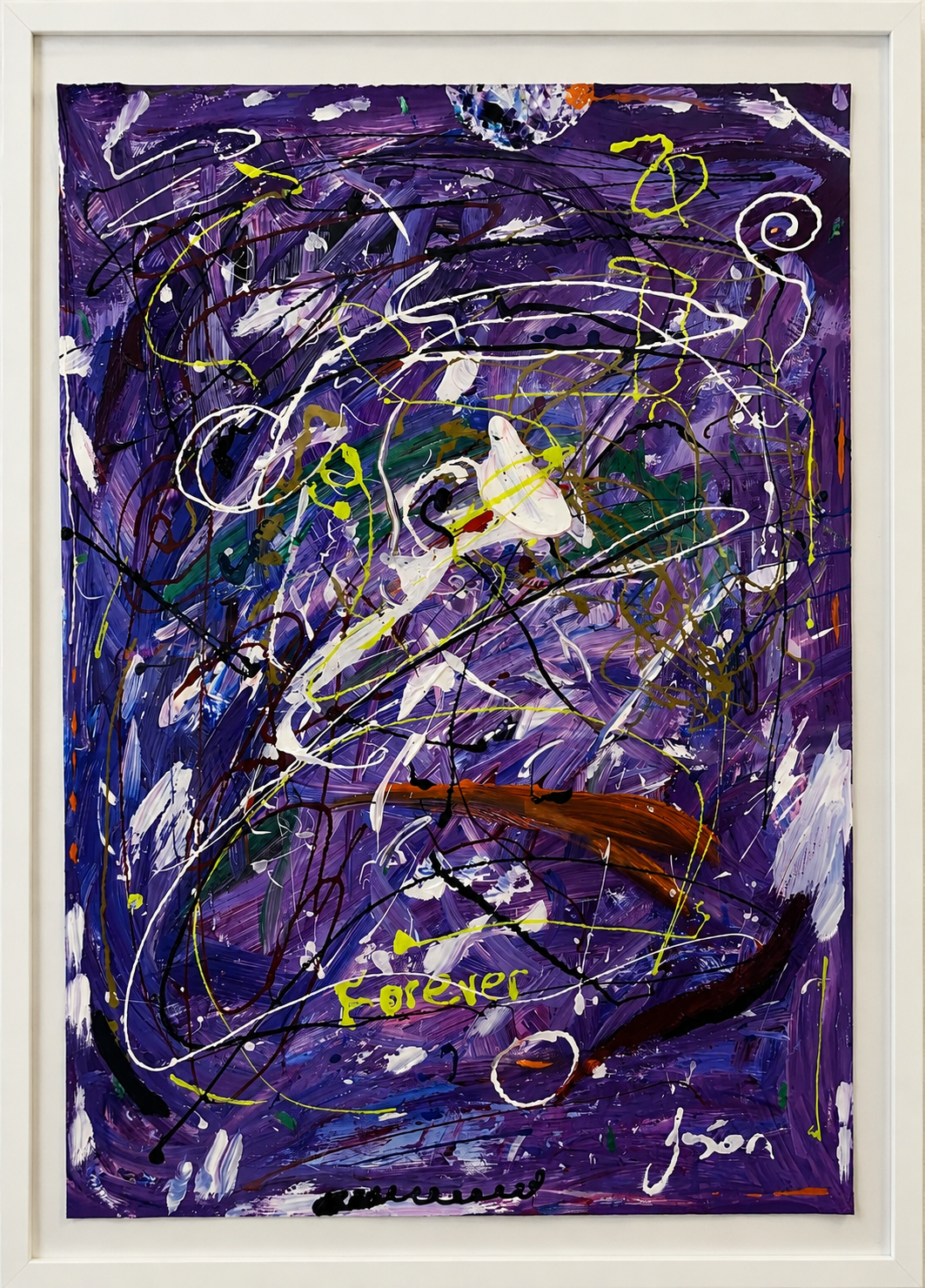 Graffitical Self-Analysis - 22"x30"  acrylic on paper