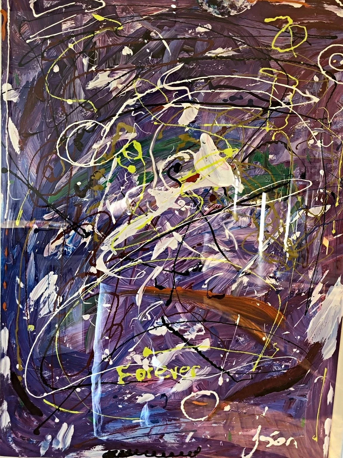 Graffitical Self-Analysis - 22"x30"  acrylic on paper