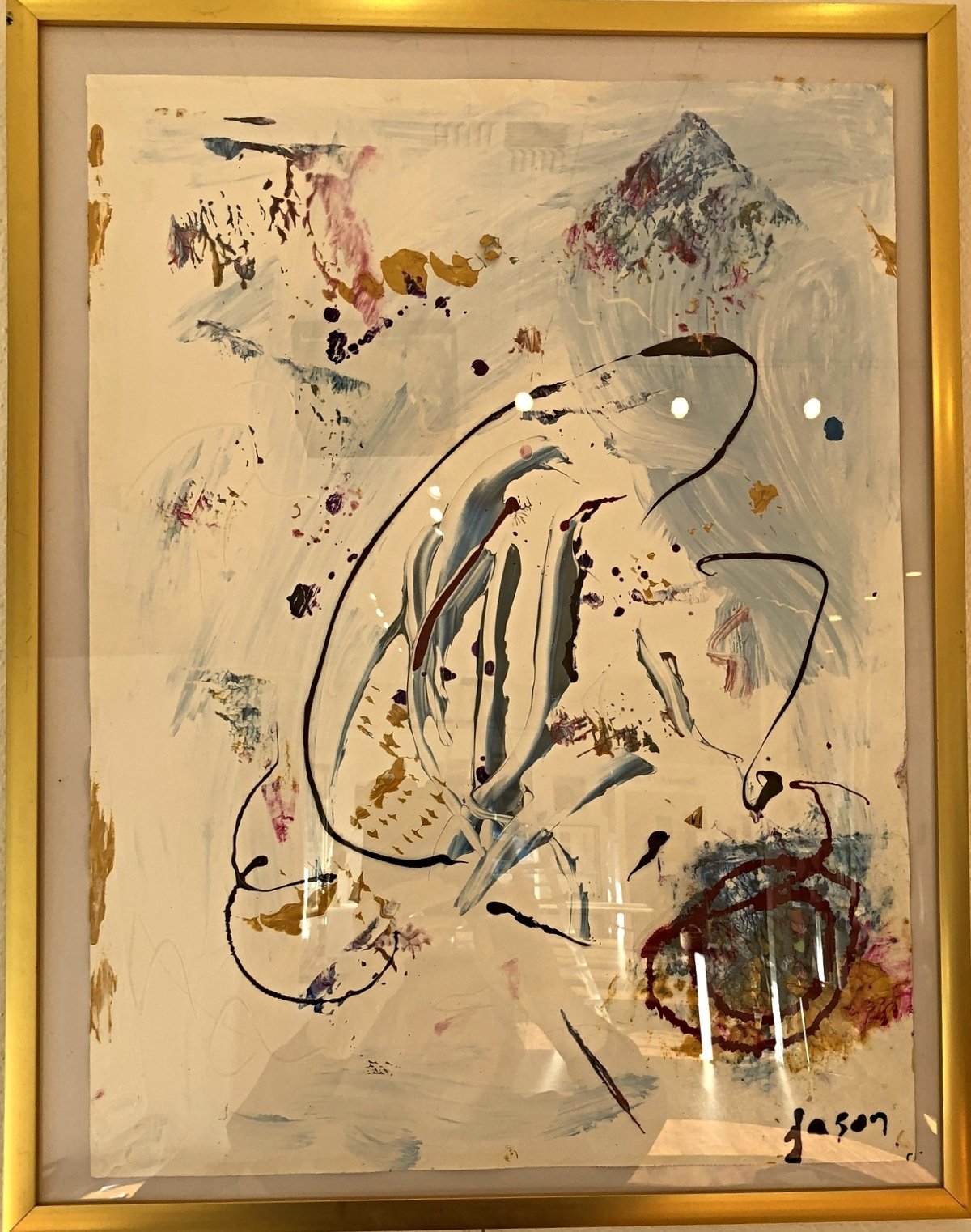 Fine Evening Mist That Falls Without Clouds - 18"x24"  acrylic on paper