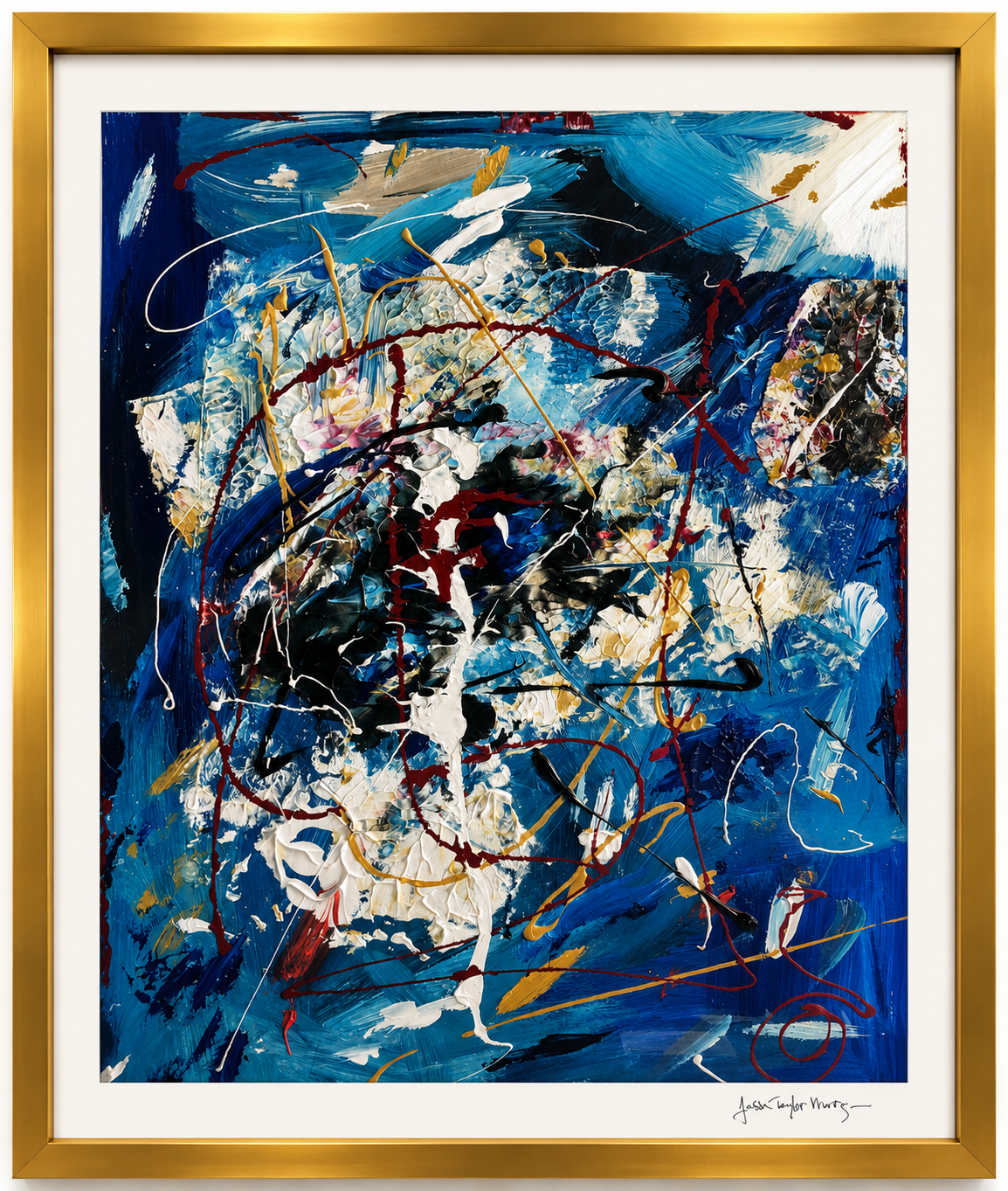 Ethereal Blues - 18"x24"  acrylic on paper (SOLD)