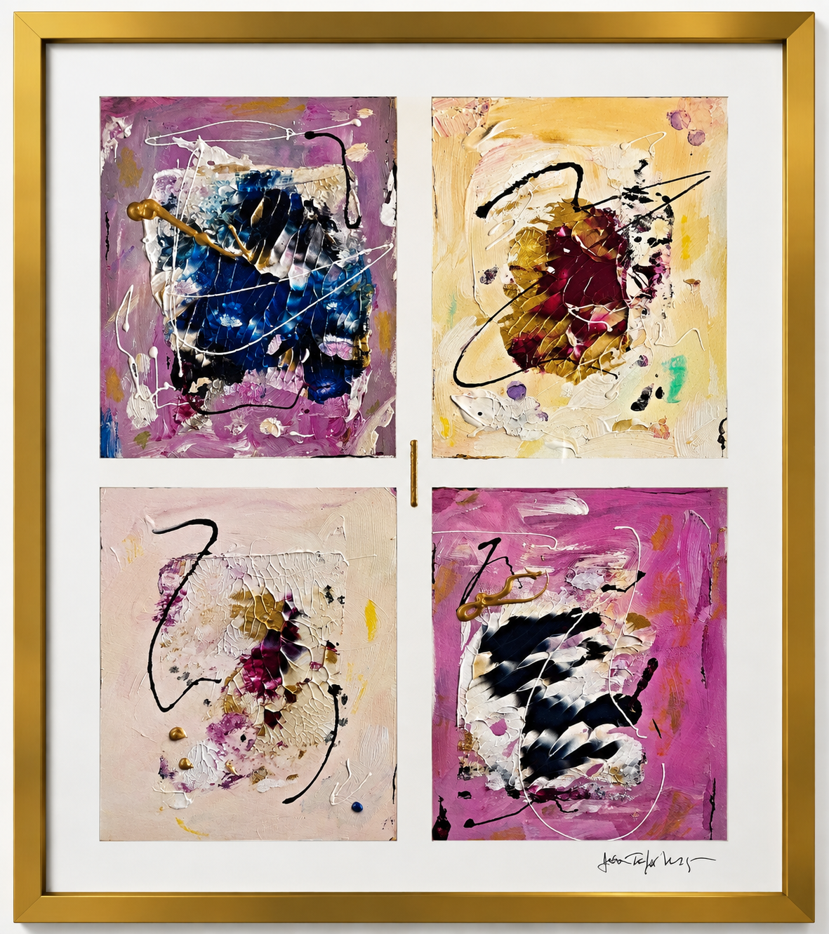 Four Young Daydreams - 18"x24"  acrylic on paper (Sold)
