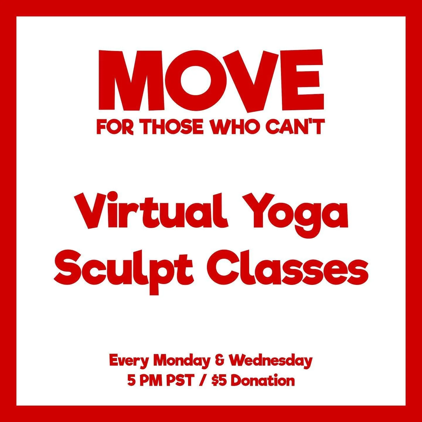Every Monday and Wednesday @ 8pm EST we will be hosting virtual yoga sculpt classes to raise funds for ALS! One of our founders, Nicole Berry, is a trained @corepoweryoga instructor and will be hosting the classes Via Zoom. If you are interested in a