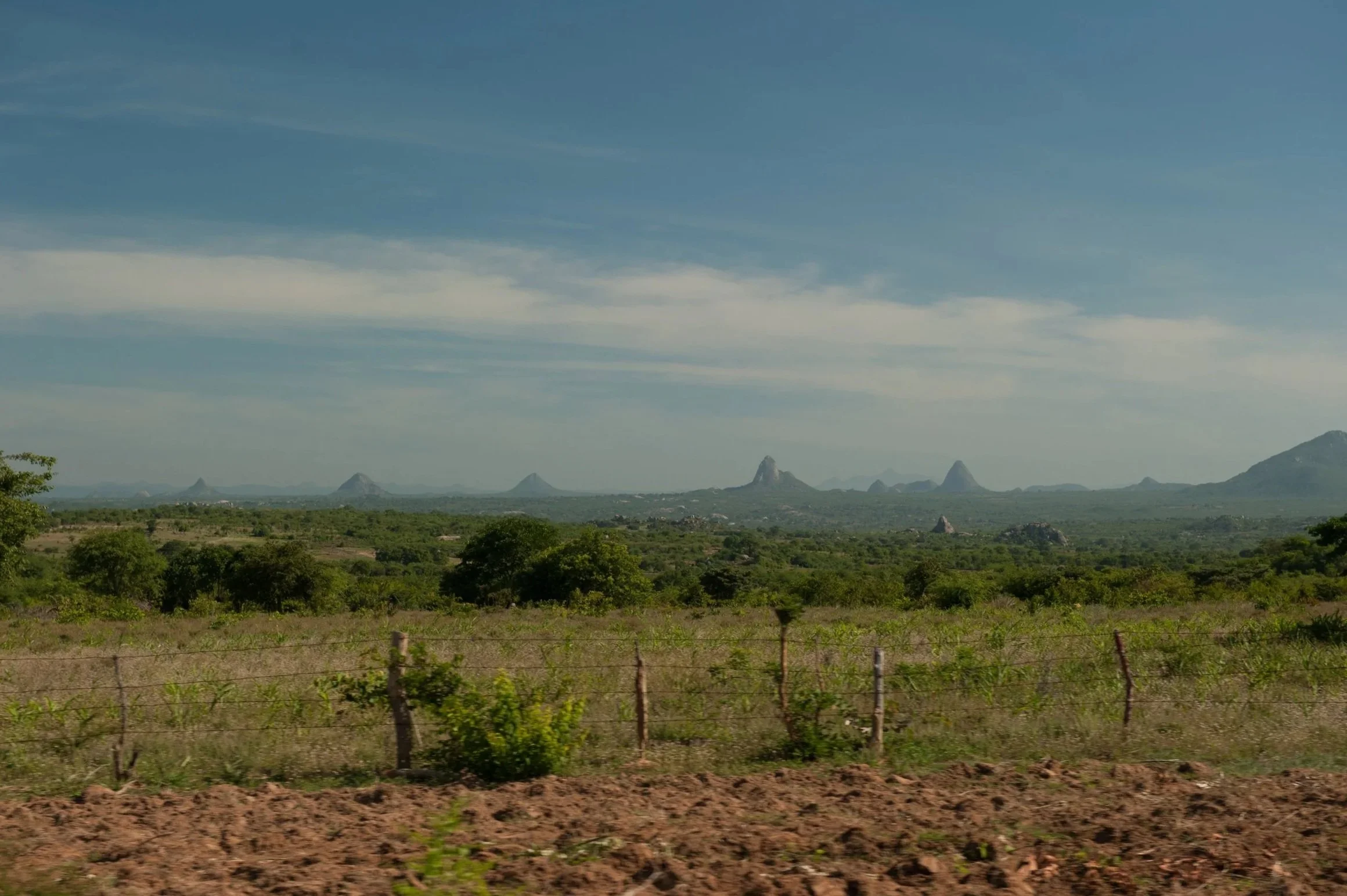 Nunca linha visto tantos montes-ilhas.
Em Portugal há poucos, reminescentes de épocas de climas mais quentes. (A cidade de Belmonte está sobre um. A Serra da Nogueira em Trás-os-Montes é outro...)
É normal que hajam muitos, em Angola, mas surpreendeu