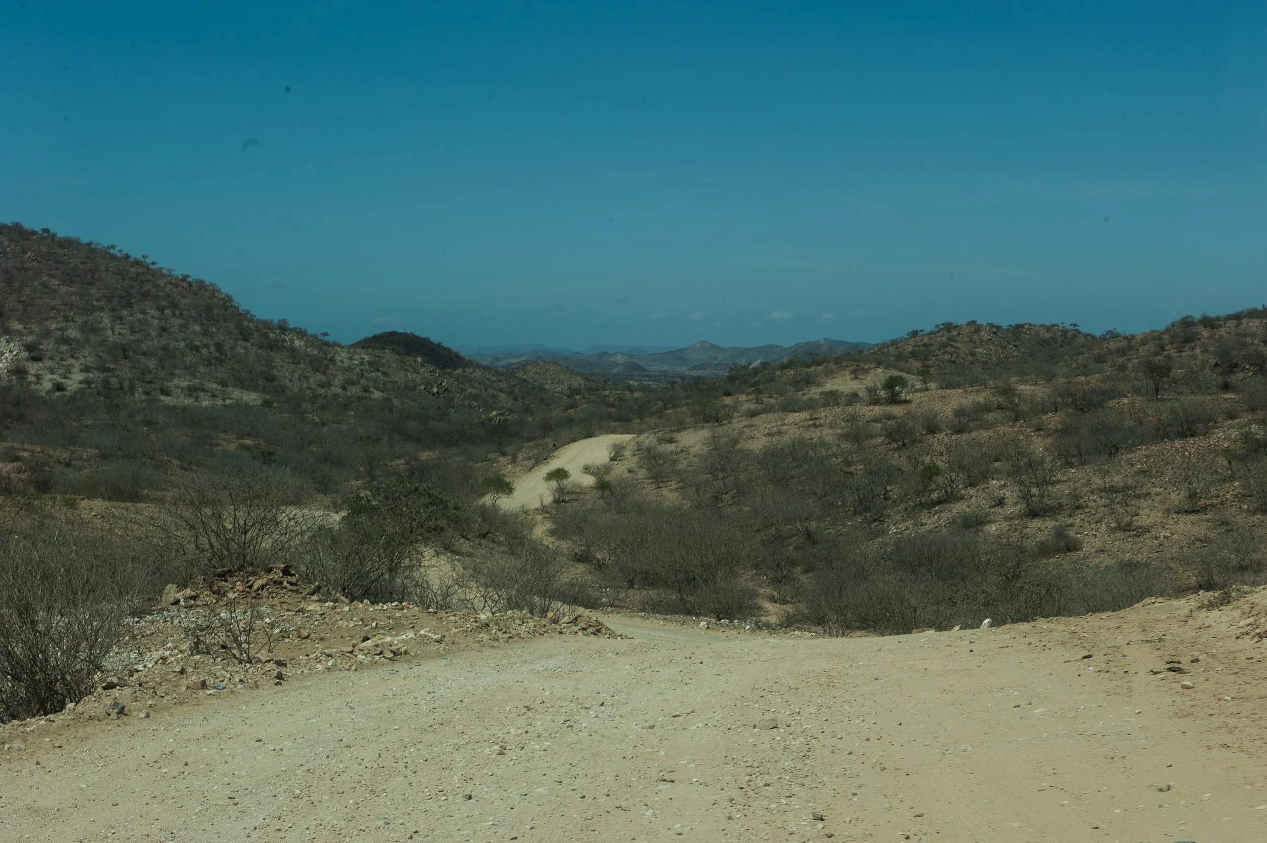 Ainda fizémos 70 km em estrada não-pavimentada. E o nosso carro não era indicado para esse piso.
:-s
