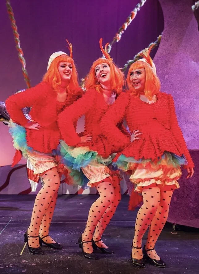Hannah as a Bird Girl in Seussical: the Musical at Northwest Children's Theatre, Portland, OR (2013)
Left to Right: Annie Willis, Lydia Moynihan, Hannah Nikka Odsinada
Photo Copyright 2013 by David Kinder