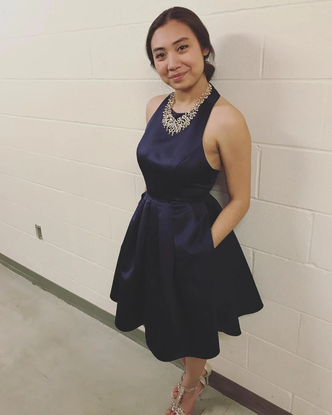 Hannah prior to her performance at a CWU Music Voice Studio Recital (2018)