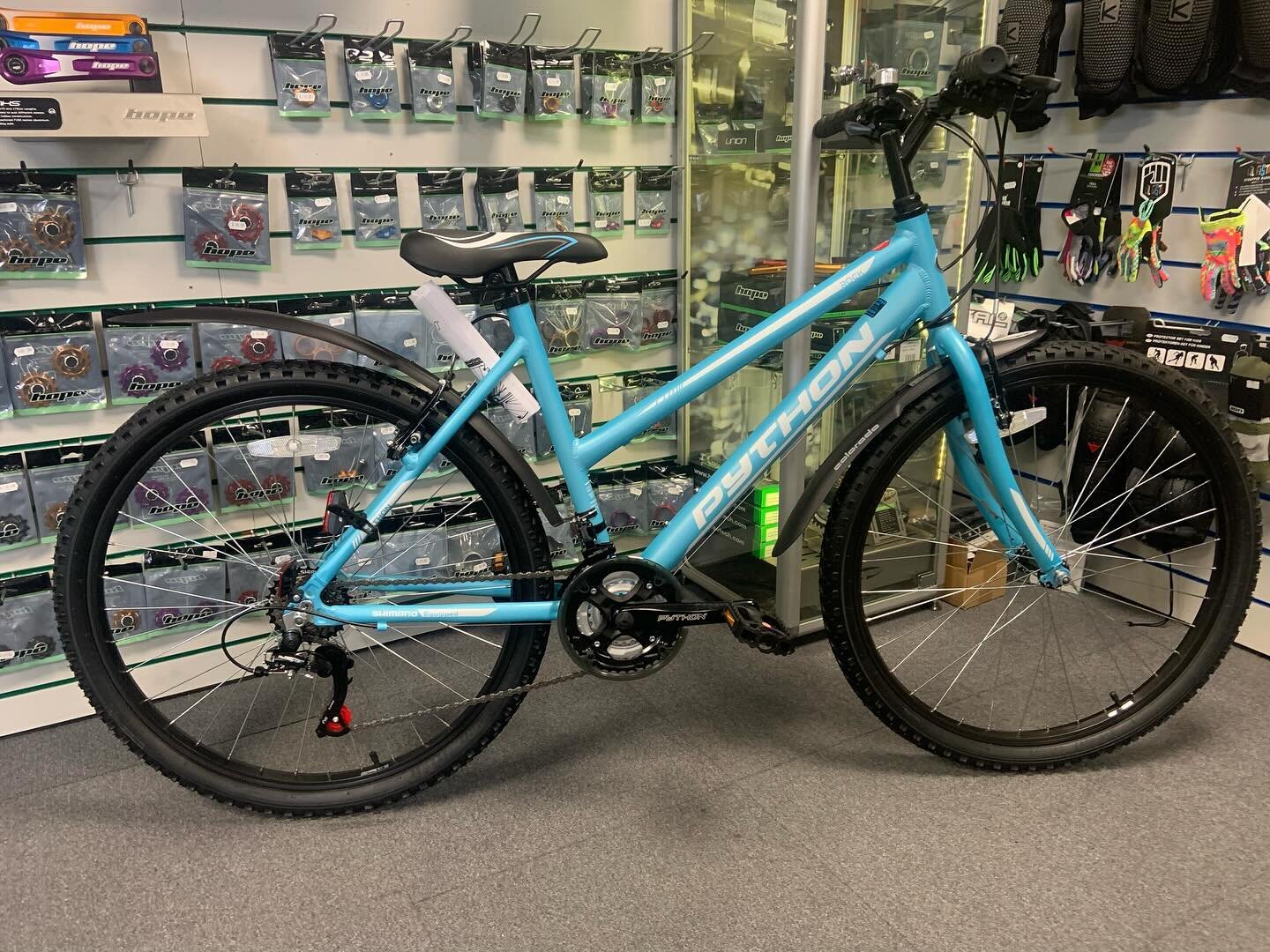 Another of our main selling leisure bikes leaving us today. @pythonbikes_uk #rock all ready for its new owner, equipped with clip on mudguards. Available in different frame sizes and frame styles, a great bike for a the leisure cyclist to get out and