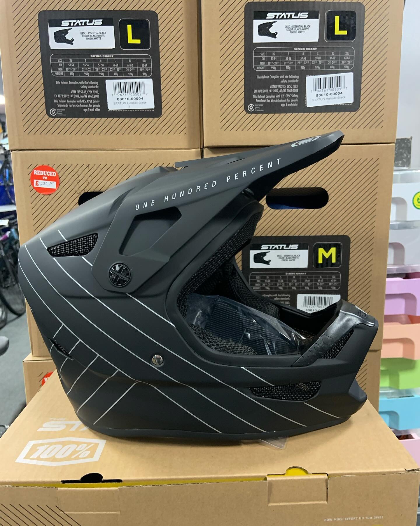 We have a superb offer on these @100percentbike Status helmets in store at the moment. We only have this colourway but do have sizes, Medium, Large and Extra Large available at a great price of £129. #shoplocal #localbusiness #localbikeshop #ri