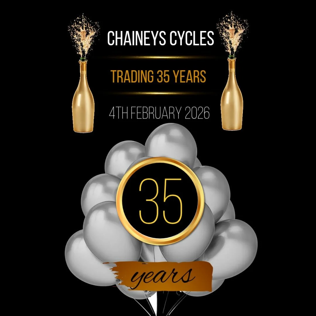 On this day 35 years ago Chaineys cycles ltd opened our doors for the very first time in Shenley Church End in #miltonkeynes 

Originally the shop was owned and set up by Simon and Tony, two great characters who put Chaineys on the map for bikes in a