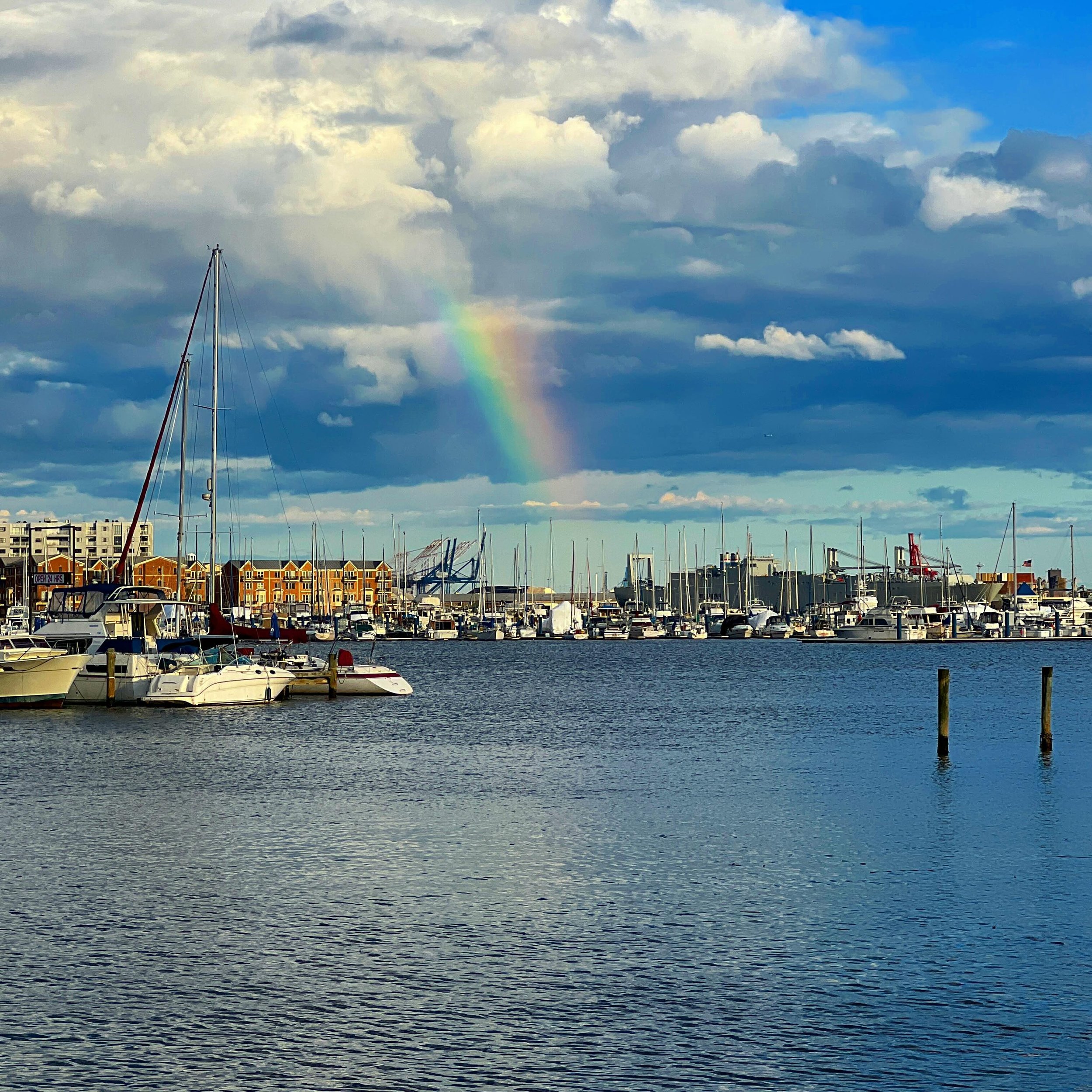 Enjoying the view! 🌈 #fellspointmainstreet #fellspoint