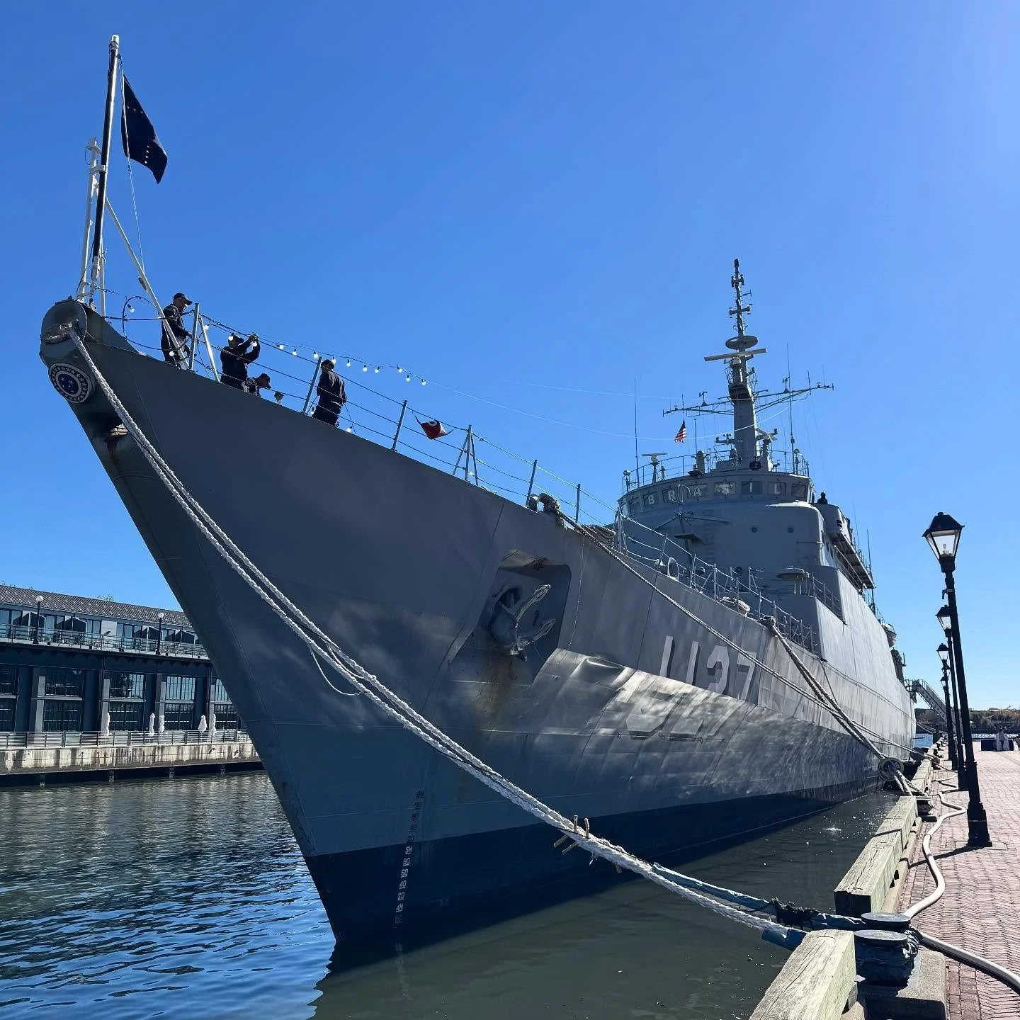 Last week the NE Brasil, a Brazilian Navy Training Ship, visited us in Fell&rsquo;s Point. It&rsquo;s always so neat to see how massive these ships really are when they are docked on the Broadway Pier. ⚓️ #fellspointmainstreet #fellspoint #neighborho