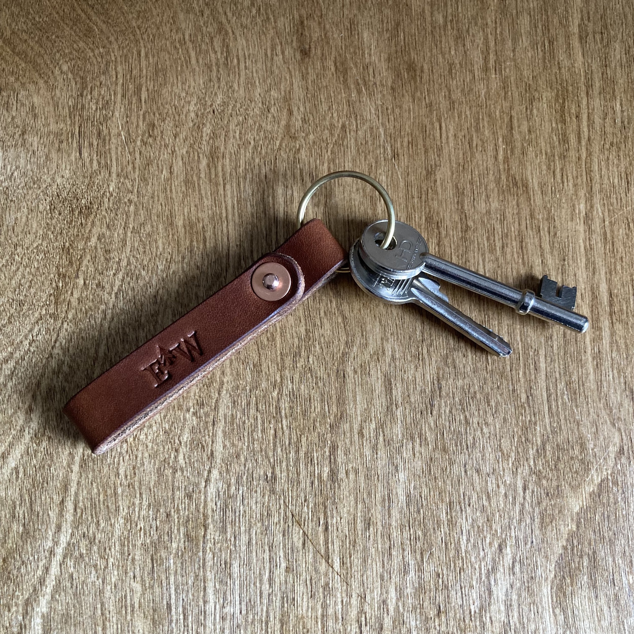 Navy Hotel Key Fob | Leather Keychain made in the USA by KMM & Co.