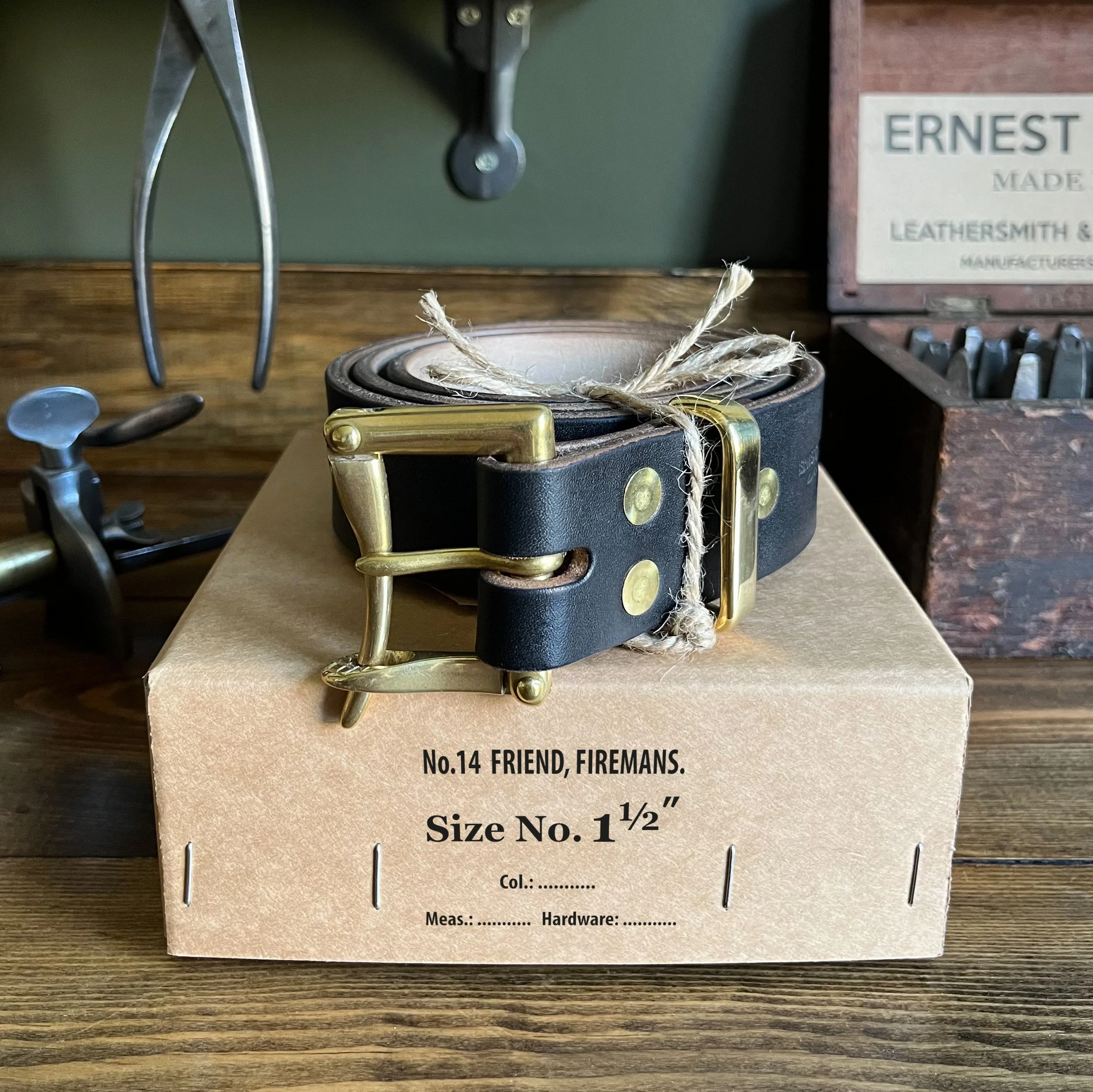 Fireman's Quick Release Leather Belt British Handmade