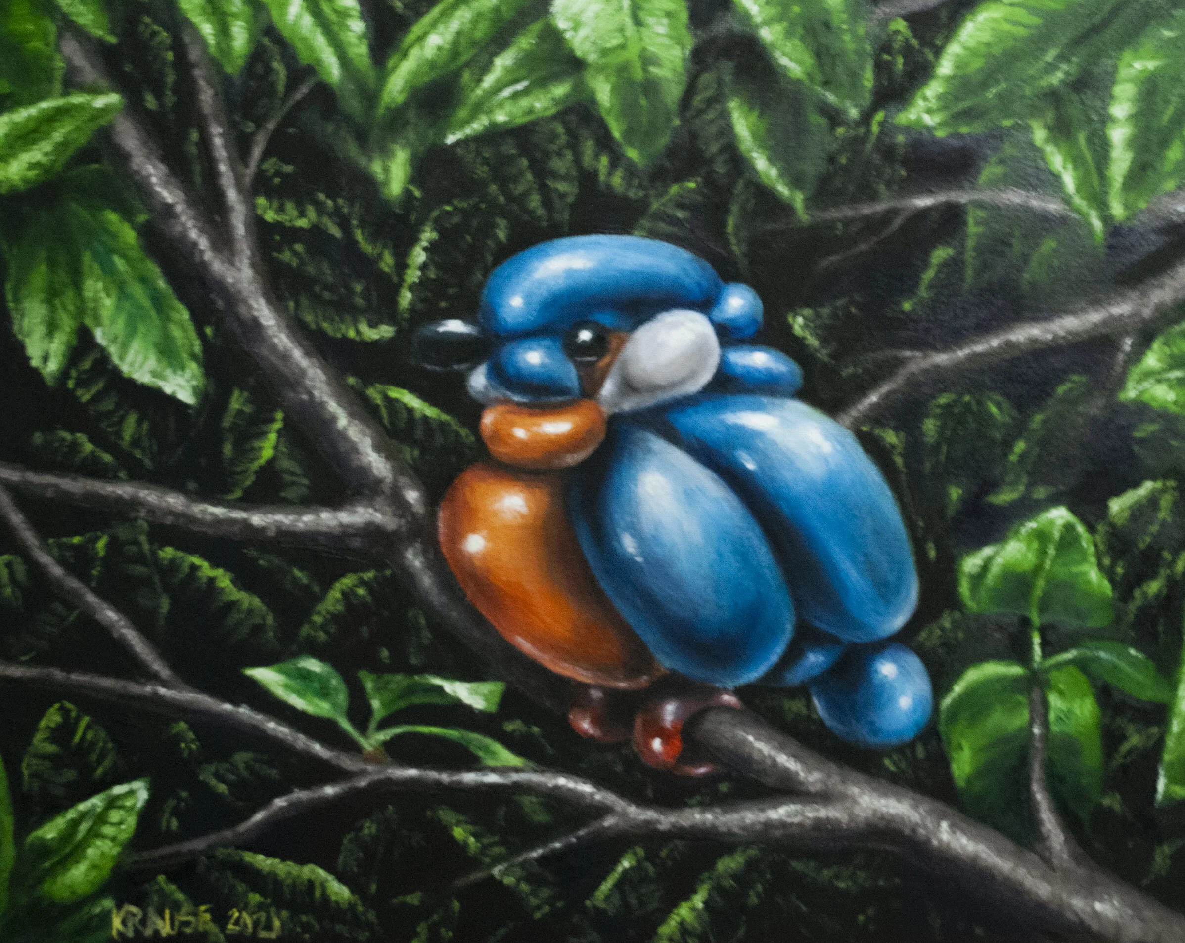 Balloon Bird, 16"x20", oil on canvas, 2020