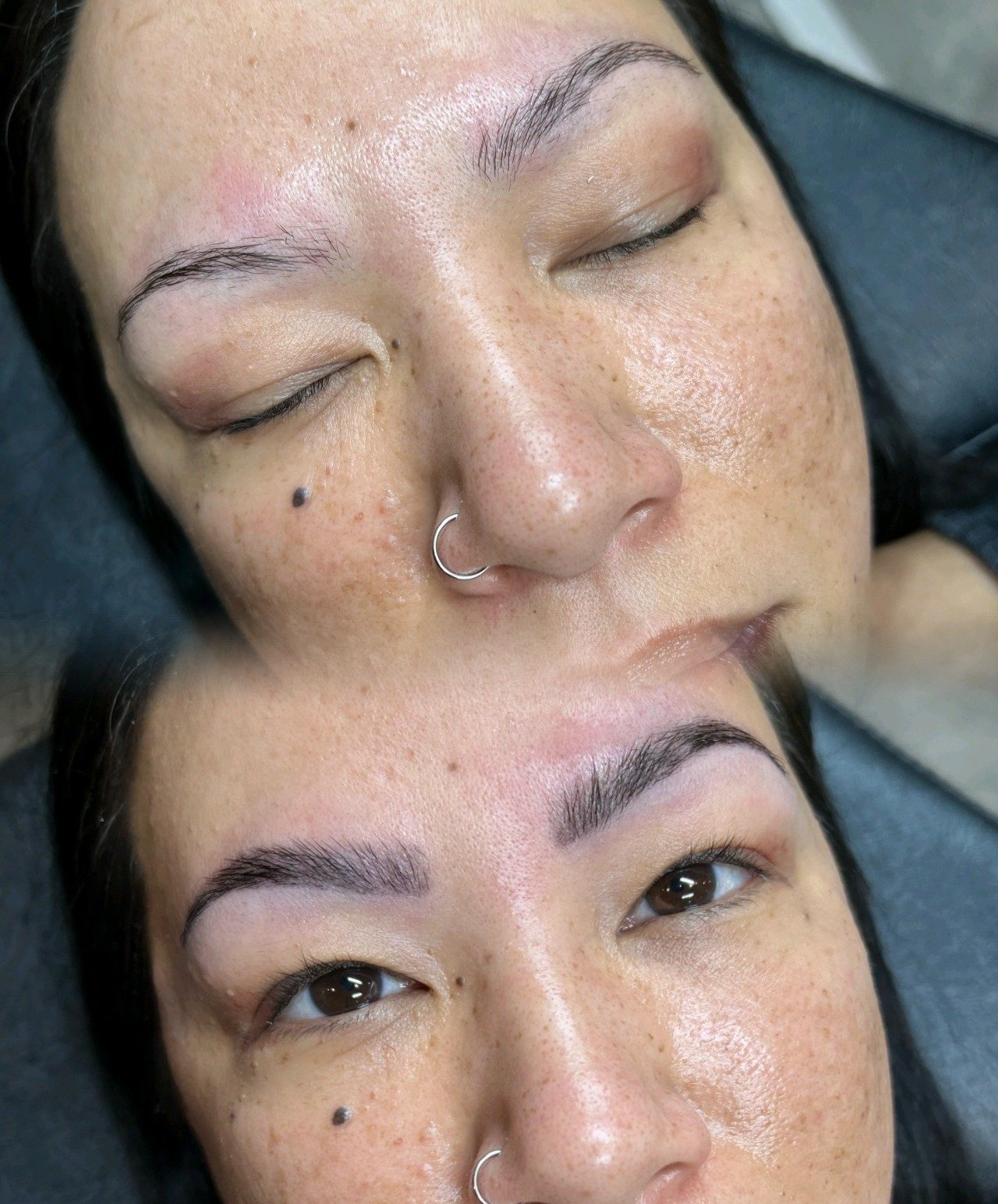 Check out these brow-wow-wowza transformation with our henna magic! They're like the ultimate frame-up for your face, giving you that 'just woke up fabulous' vibe. Get ready to slay, 'cause these brows are total perfection! 

Artist: Elle
Service: Br