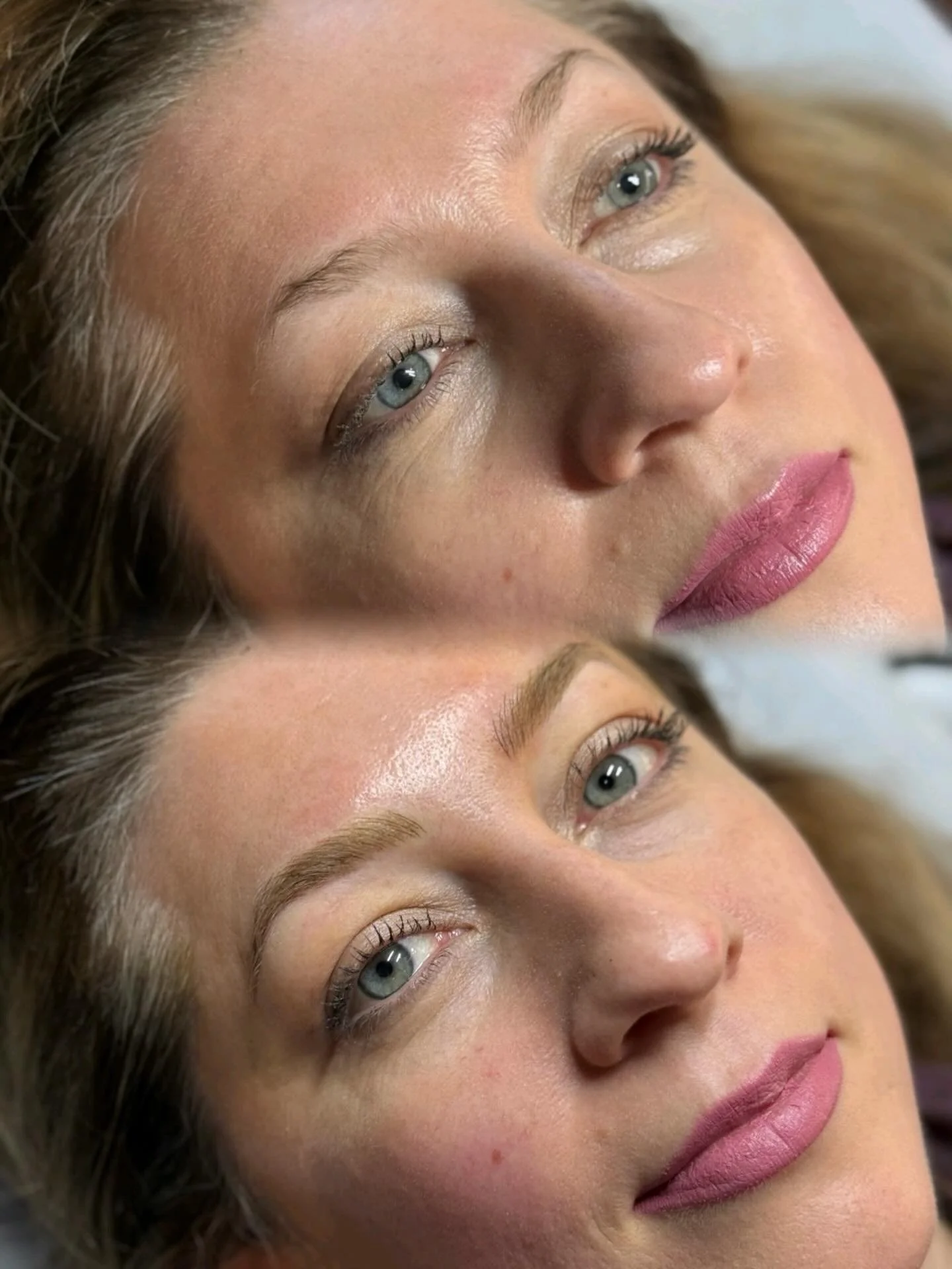 Soft, fluffy, and structured 🤍
These blonde combo brows feature hair-strokes throughout the entire brow for the most natural, airy texture, paired with soft shading in key areas to create balance, definition, and the perfect frame for her features.
