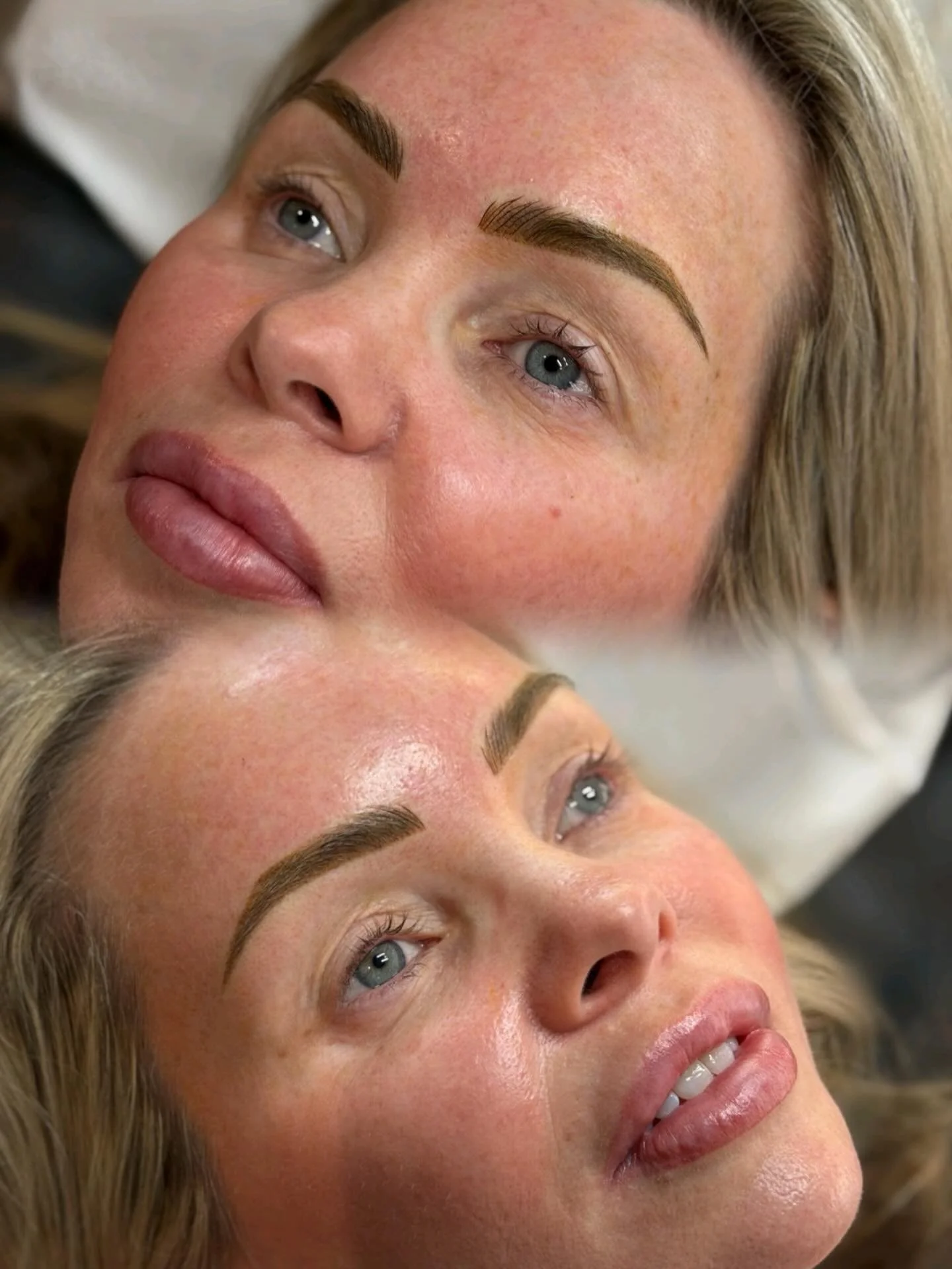 OMG! How stunning are these hybrid brows?! You&rsquo;d never guess she had faded, previously tattooed brows. Beautiful strokes in the front with shading throughout brought them back to life beautifully.

Artist: Jen 
Service: Hybrid Brow

#raleighbro