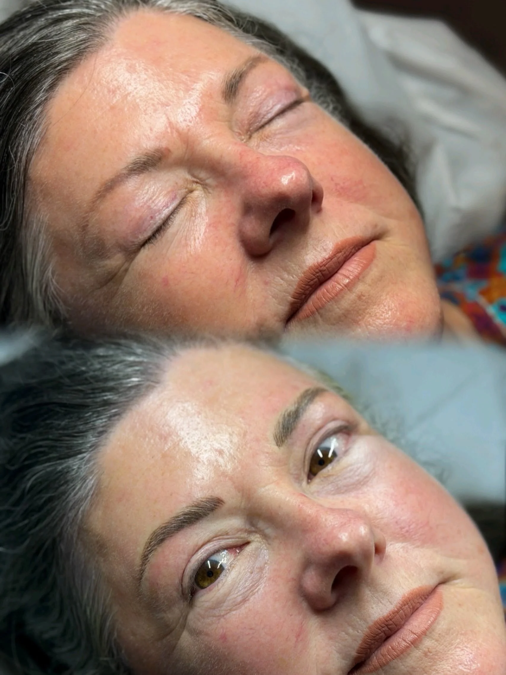 Say goodbye to old brows and hello to a fresh start! ✨ This client had her previous brow tattoo lasered off by @excellase_nc and came to us ready for nano brows done right. Clean canvas, crisp hair strokes, and brows that actually fit her face.

Arti