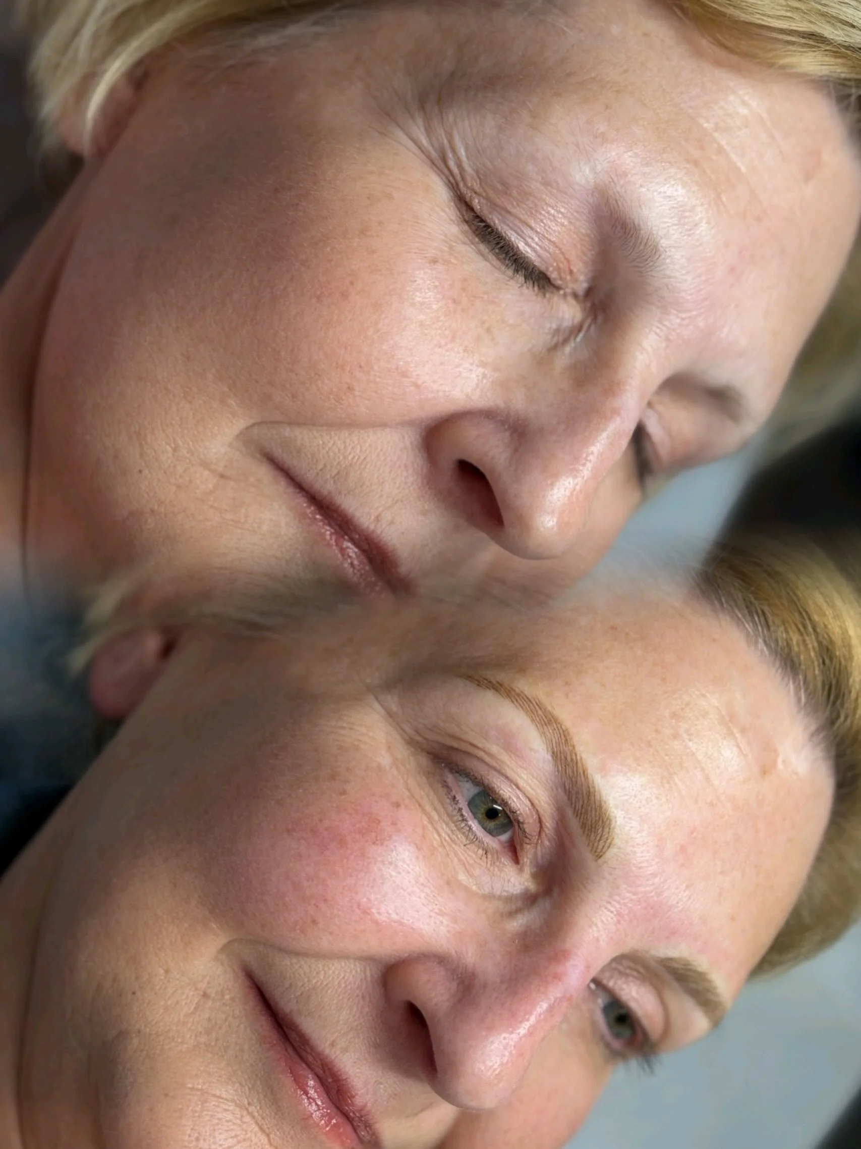 Soft, feathery, and unmistakably blonde. Our nano brows are barely-there strokes that mimic natural hair for a fluffy, lived-in look &mdash; no more filling in with three different pencils before coffee.

Service: Nano Brows 
Artist: Jen 

#NanoBrows