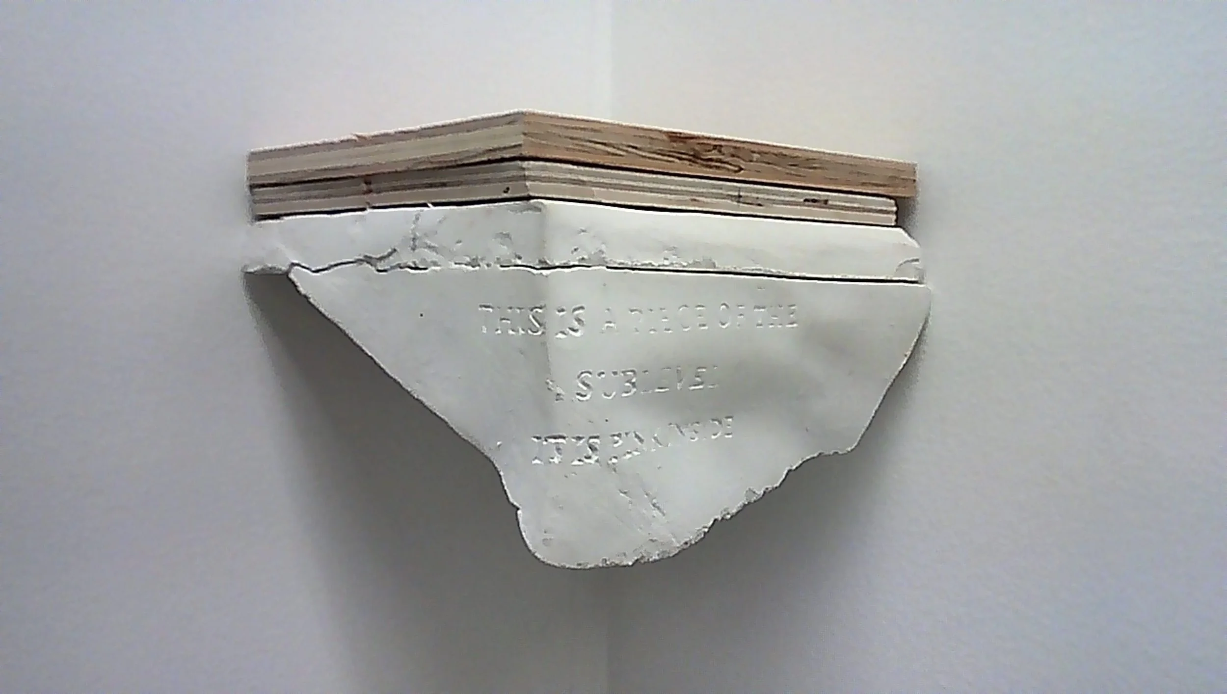 Corner Unit, 2026
plaster of Paris, wood, hand engraving