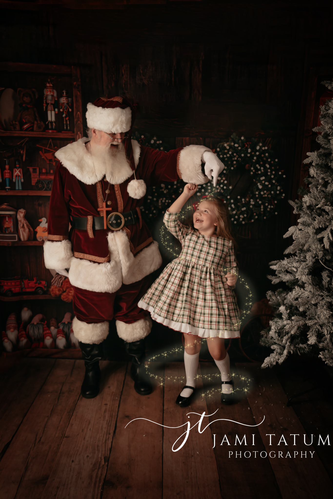 Tatum and Irelande Visit Santa at Somerset Collection 